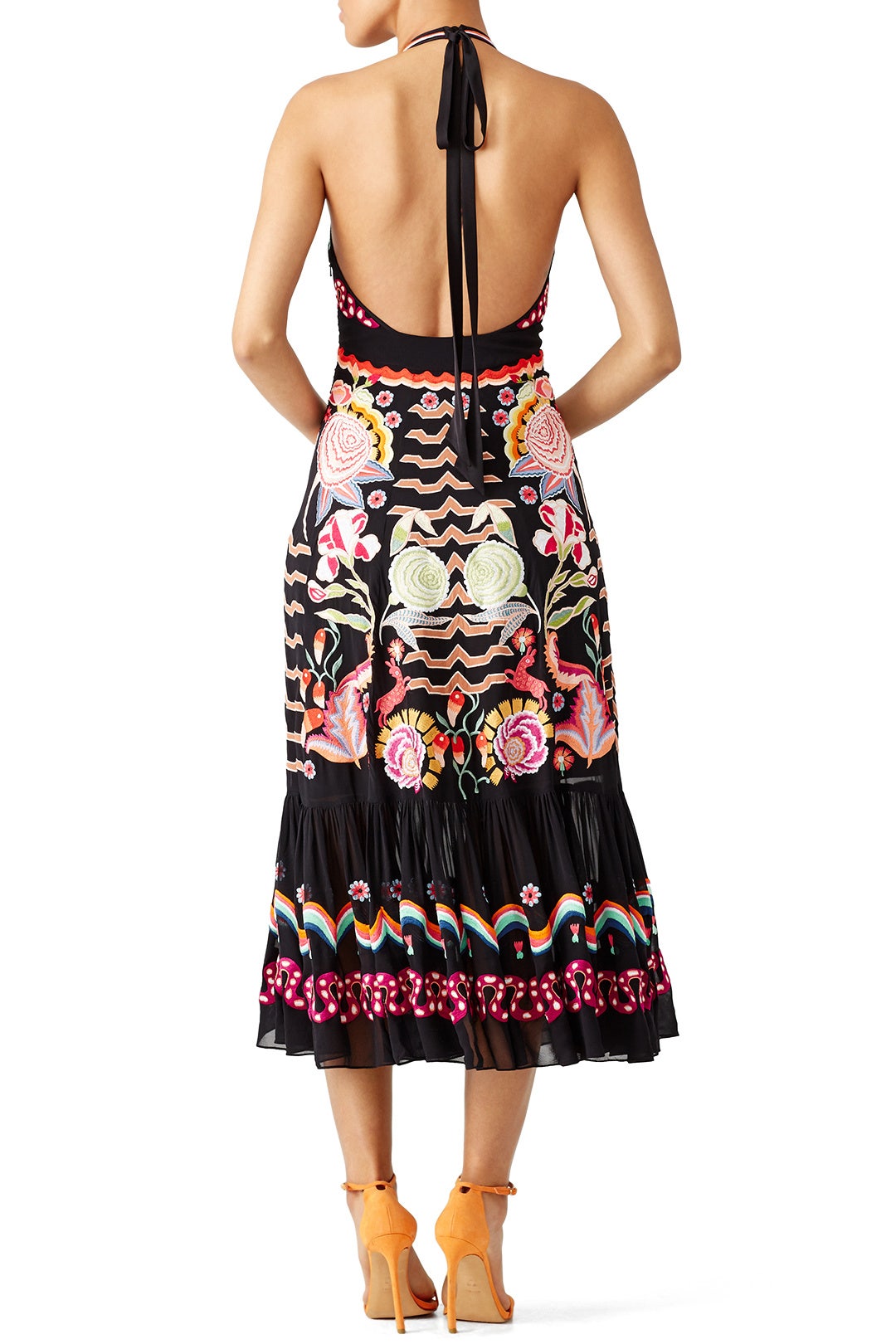 Black Embroidered Midi Dress by Temperley London 1