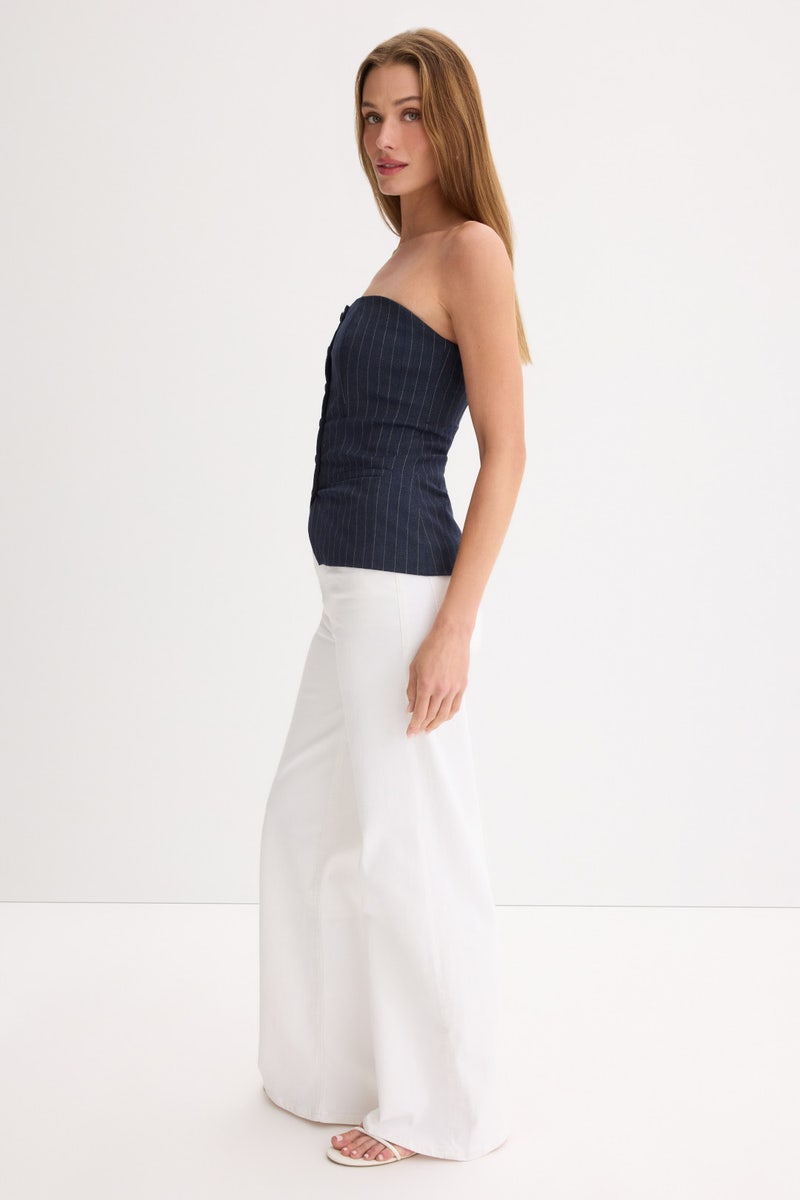 Lyra Long Wide Leg in Soft White by Citizens of Humanity - Photo 1