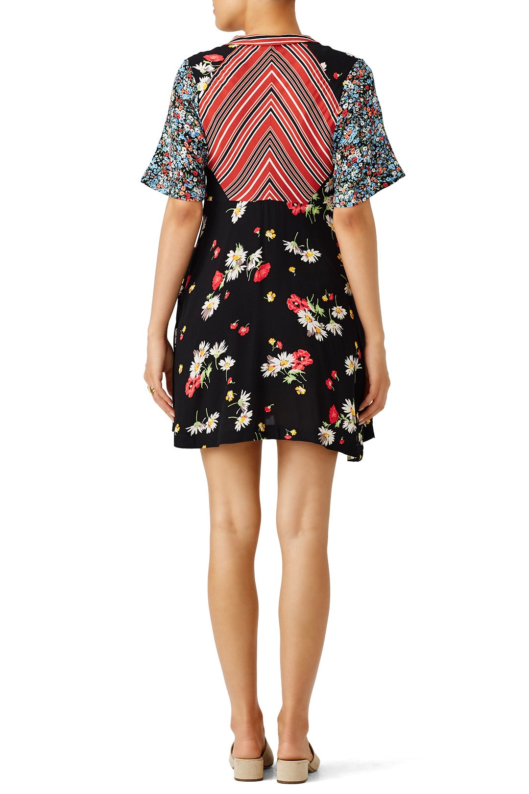 Mix It Up Printed Mini Dress by Free People | Rent the Runway