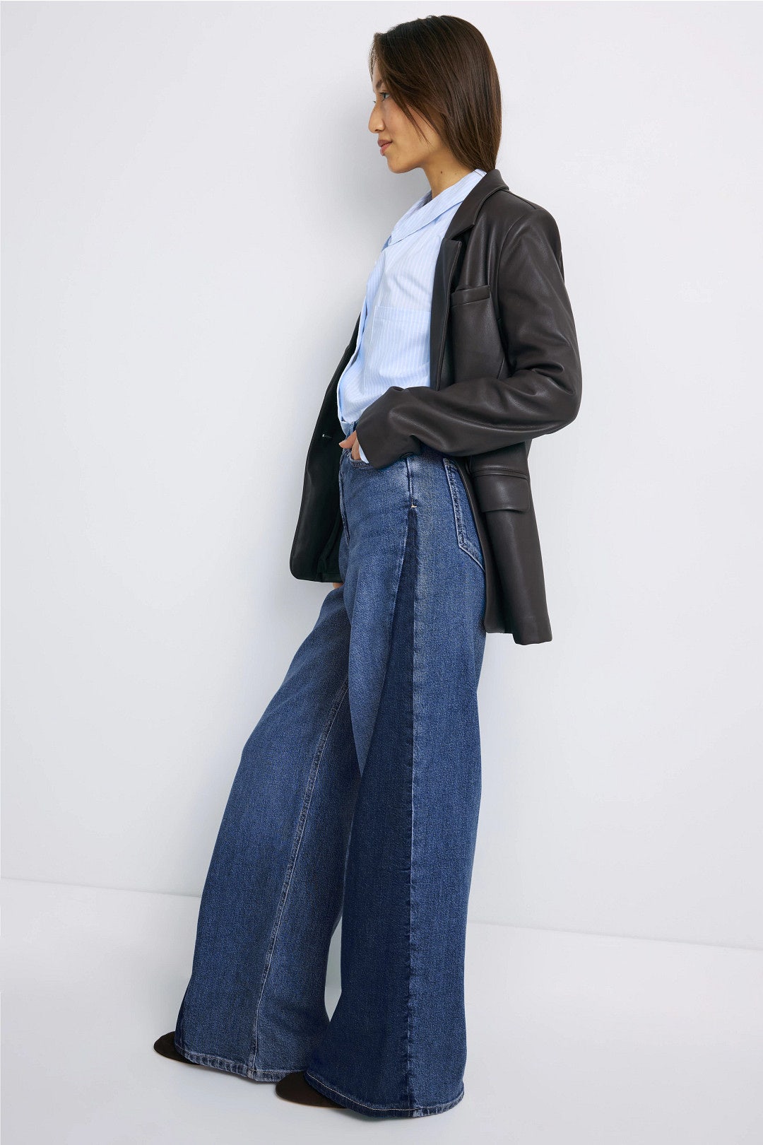 Two Tone Wide Leg Jeans by Rails 1