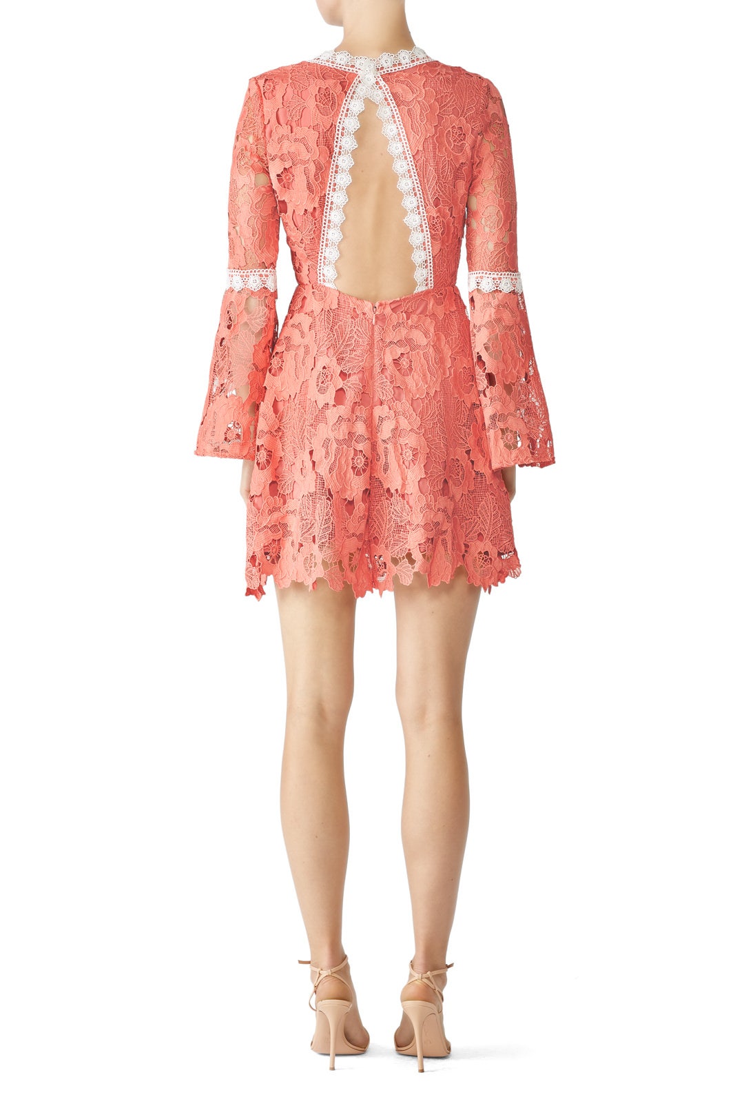 Pink Contrast Lace Dress by Alexia Admor 1