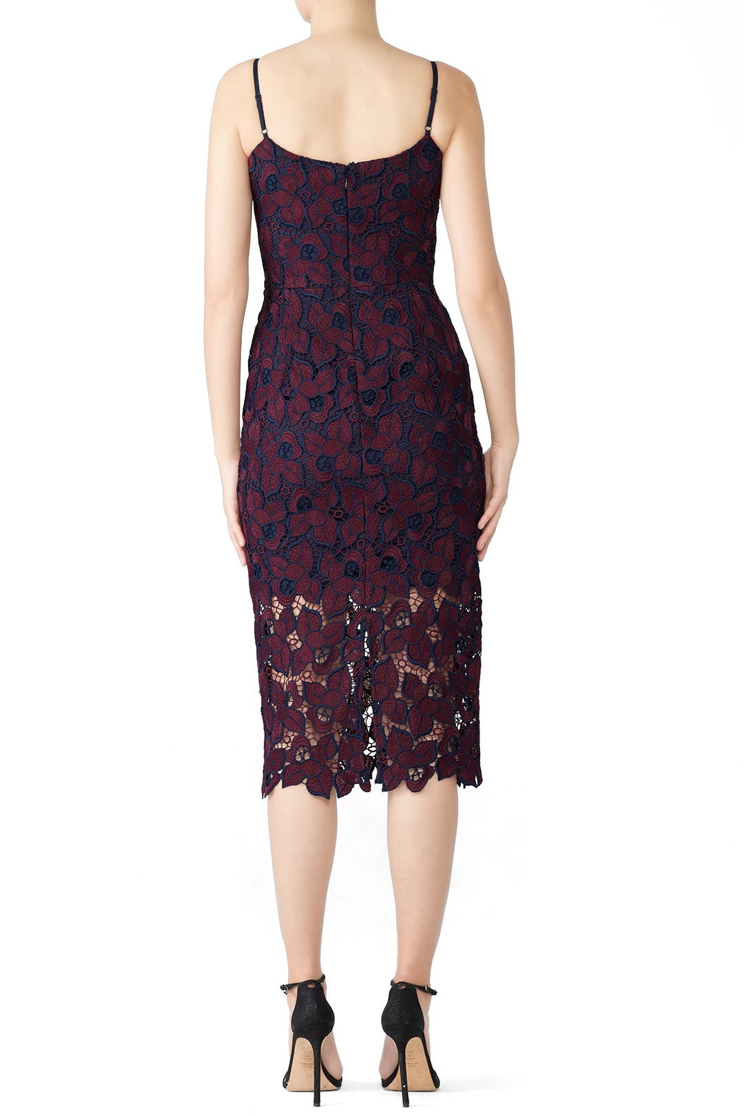 Plum Lace Aurora Dress by Dress The Population | Rent the Runway