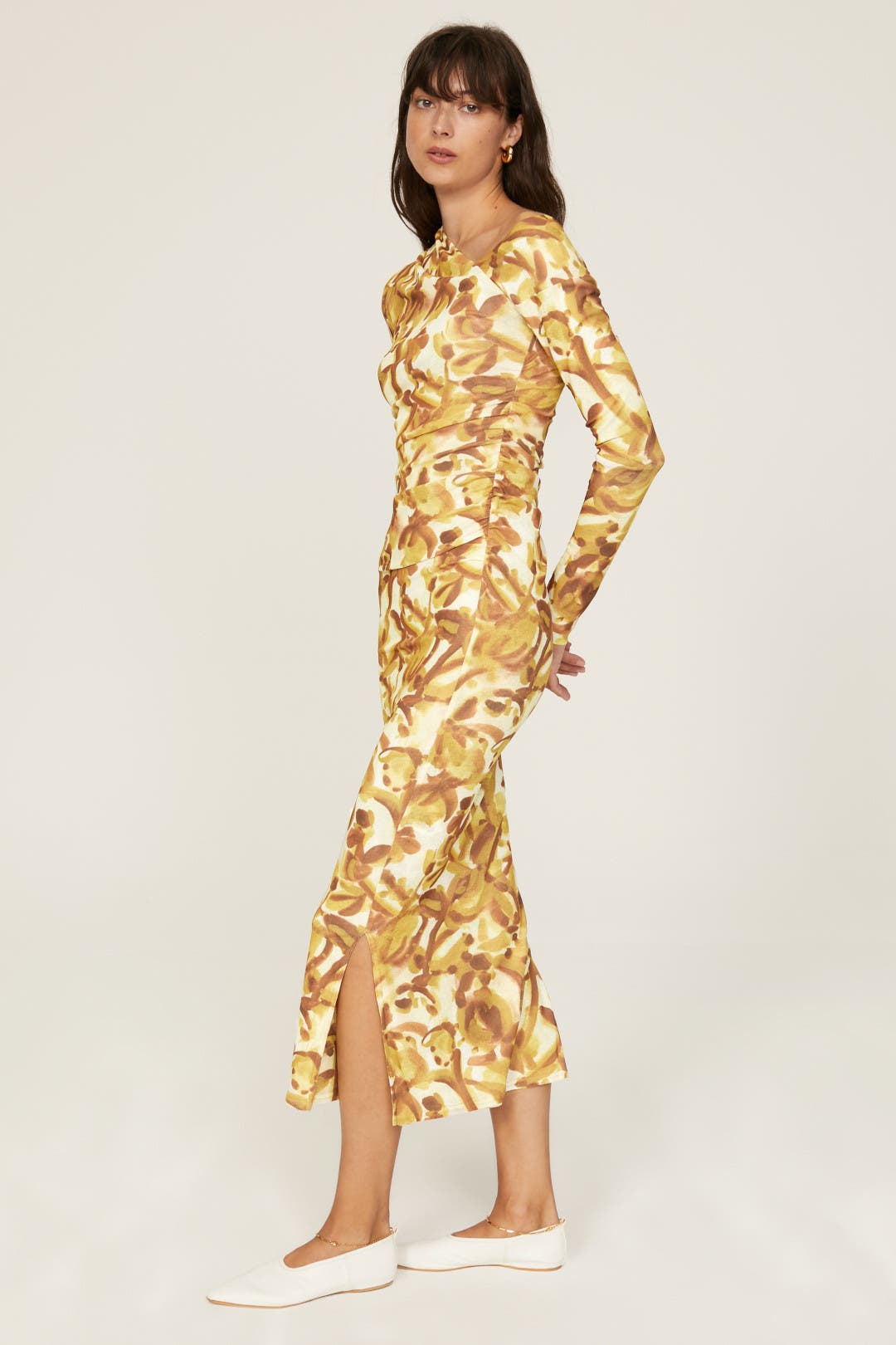 Nanushka ROUNDED SLEEVE MIDI DRESS 新品タグ付 Alexa - Mesh Jersey Midi Dress - Black – Nanushka