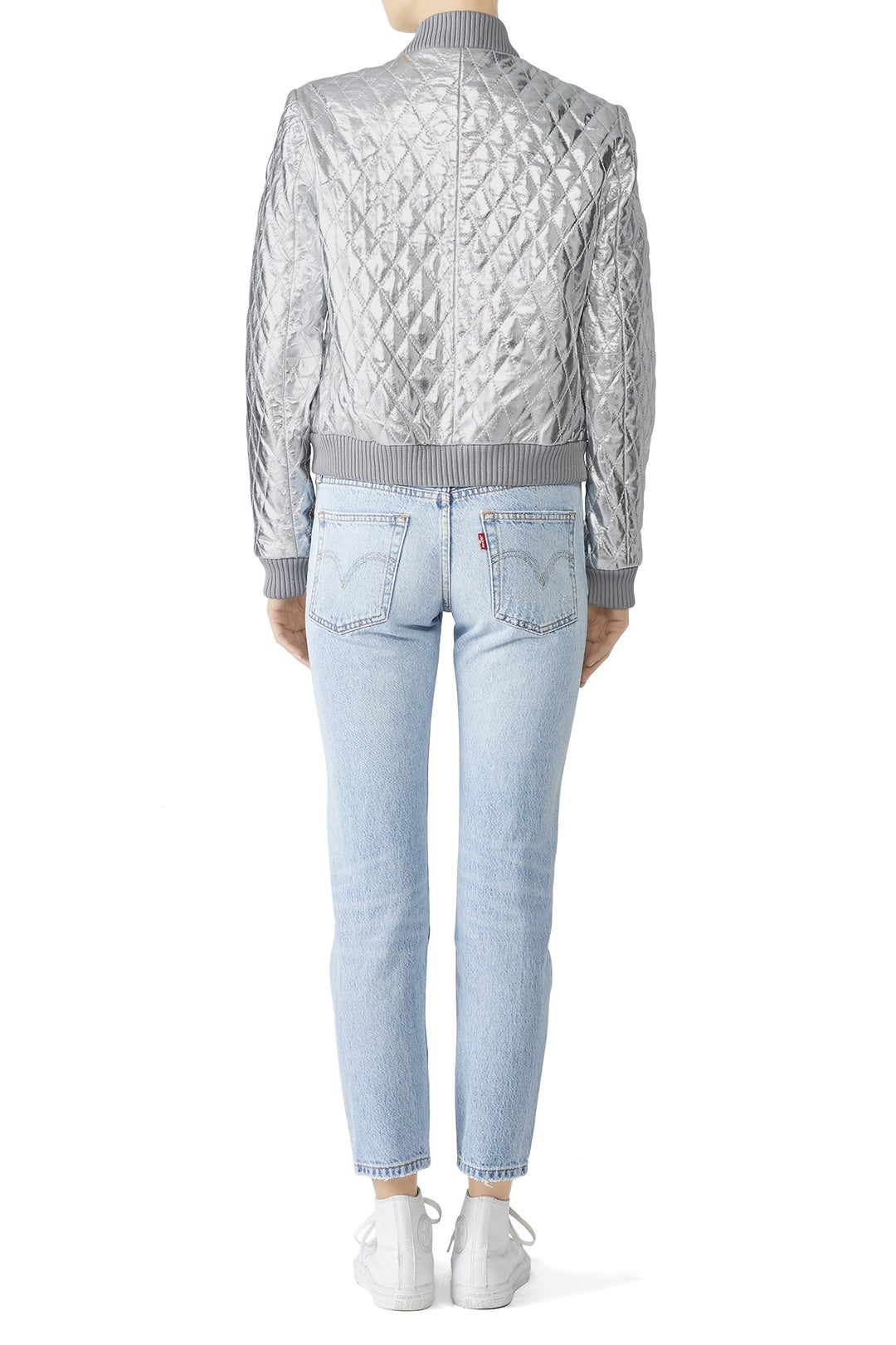 Quilted Leather Bomber by Nicole Miller 2