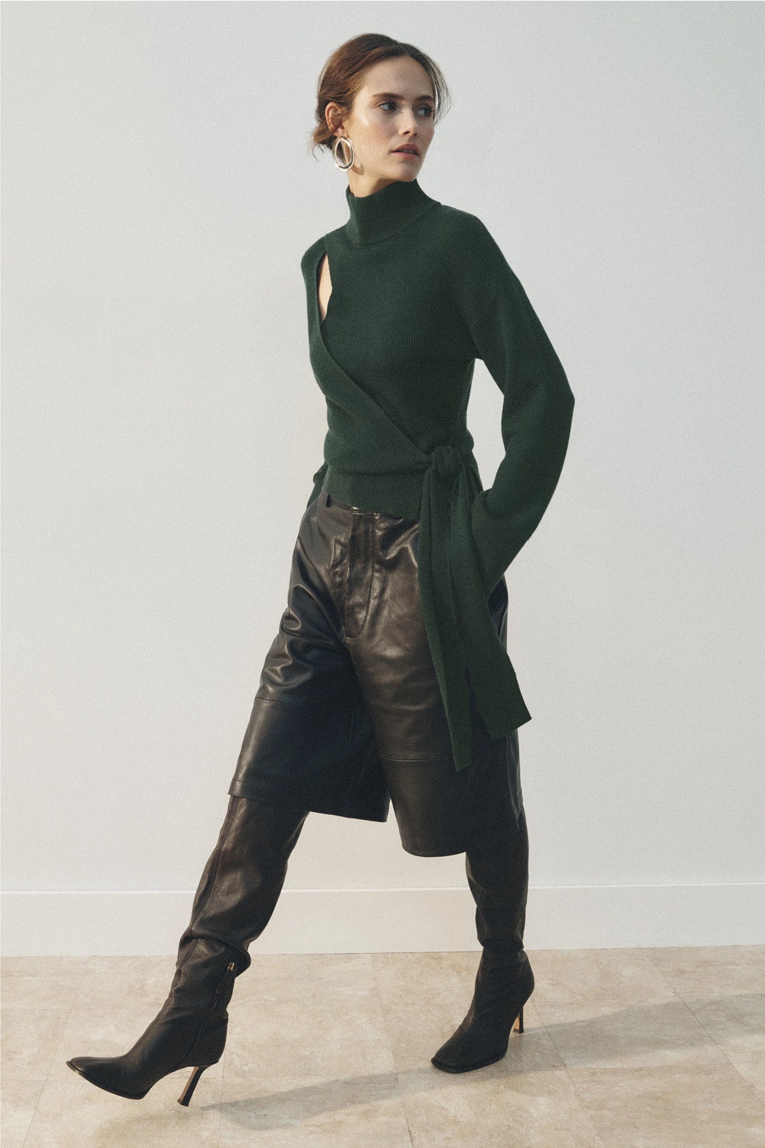 Wrap Funnel Neck Sweater by SIMKHAI 1