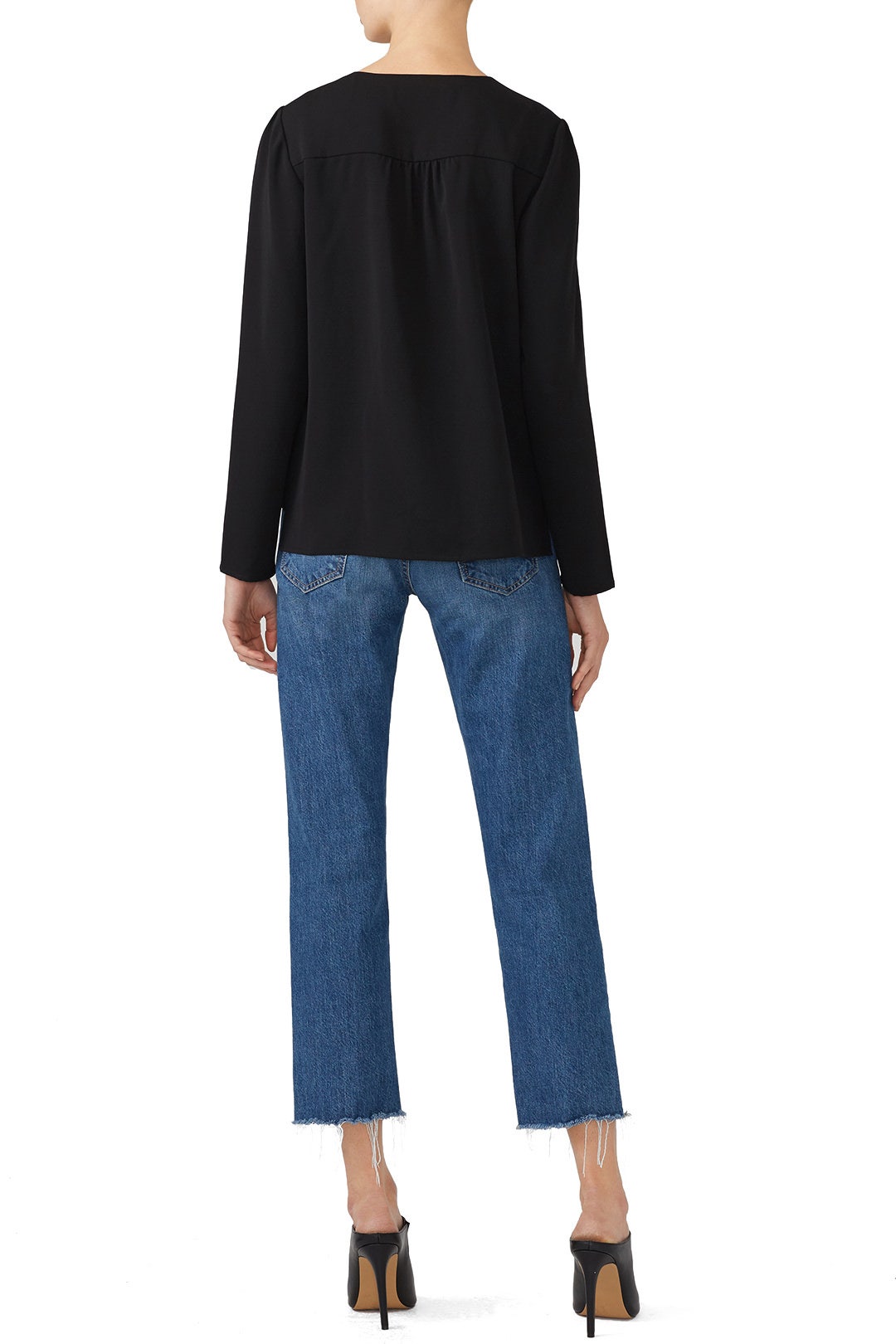 Black Livia Wrap Top by Cooper & Ella 1