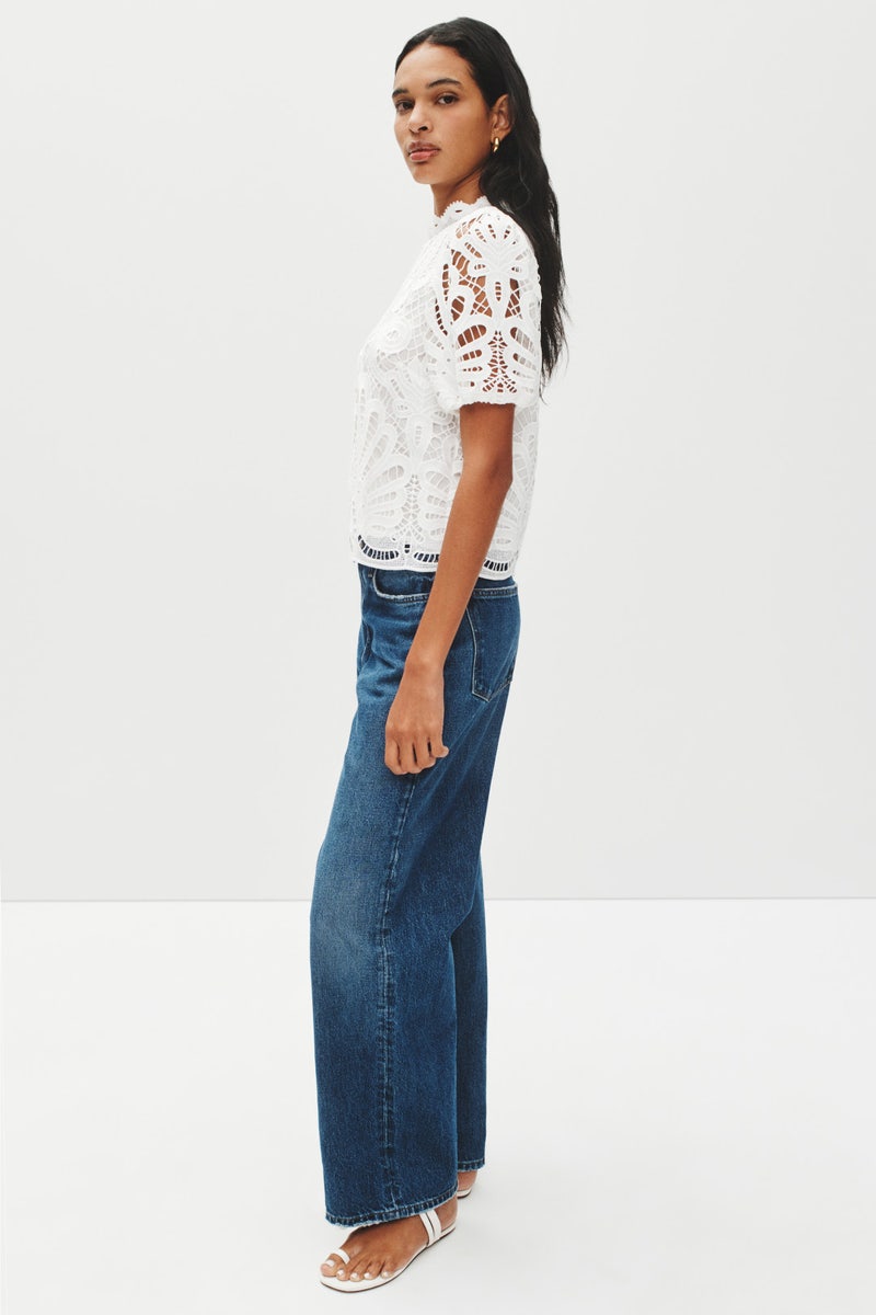 Allover Lace Mock Neck Top by NVLT - Photo 1