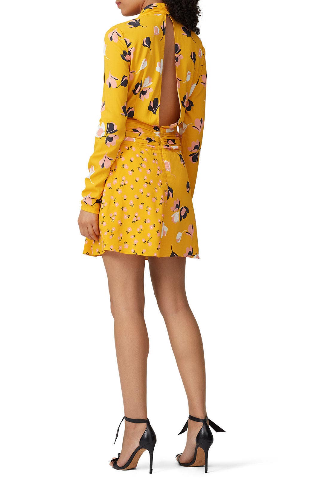 Floral Twist Neck Mini Dress by Self-Portrait 1