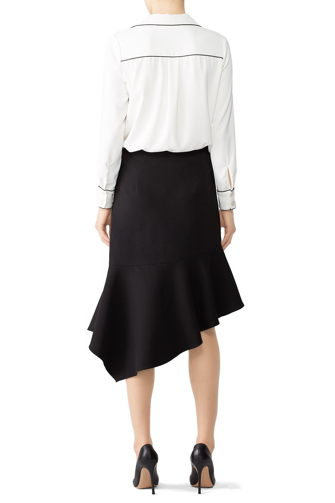 Ruffled Asymmetrical Skirt by Slate & Willow 2