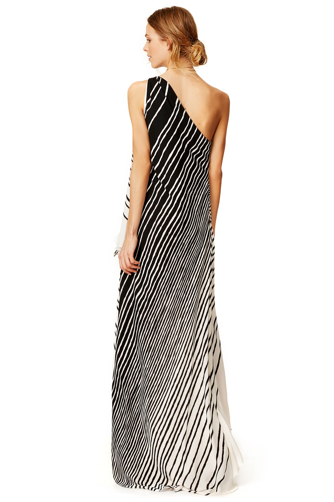 Draped Stripe Maxi Dress by HALSTON 1