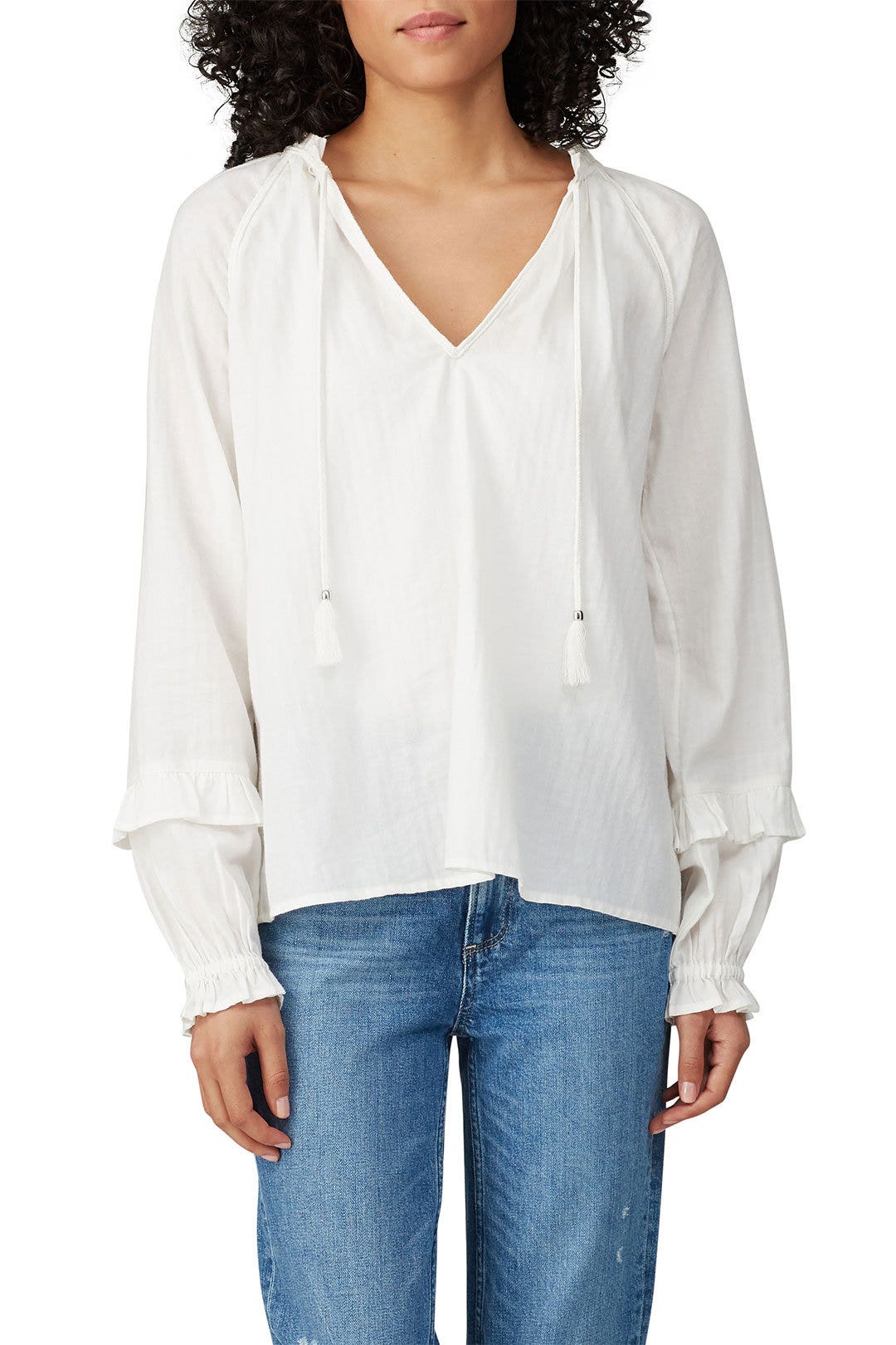 White Tailynn Blouse by PAIGE 2