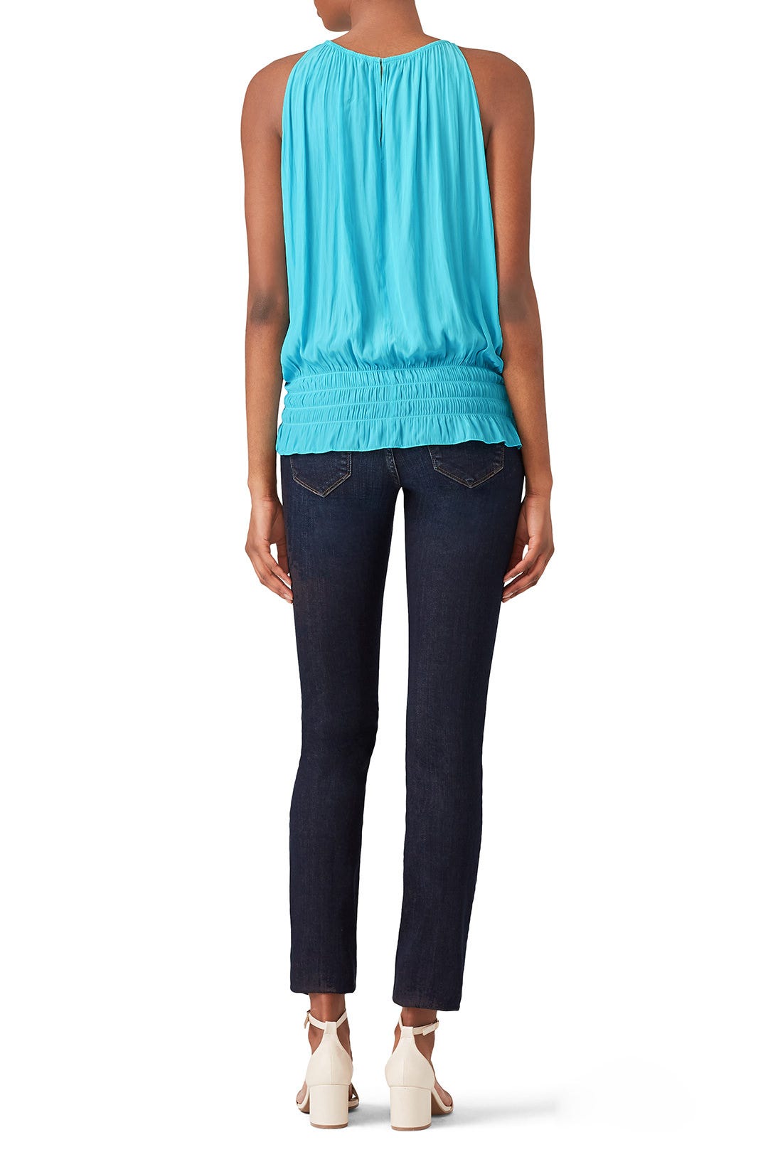Blue Sleeveless Lauren Top by Ramy Brook 1