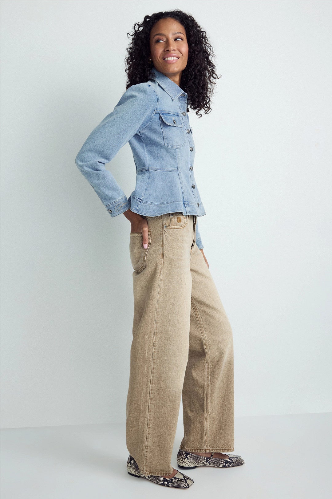 Peplum Denim Jacket by Dea Kudibal 2