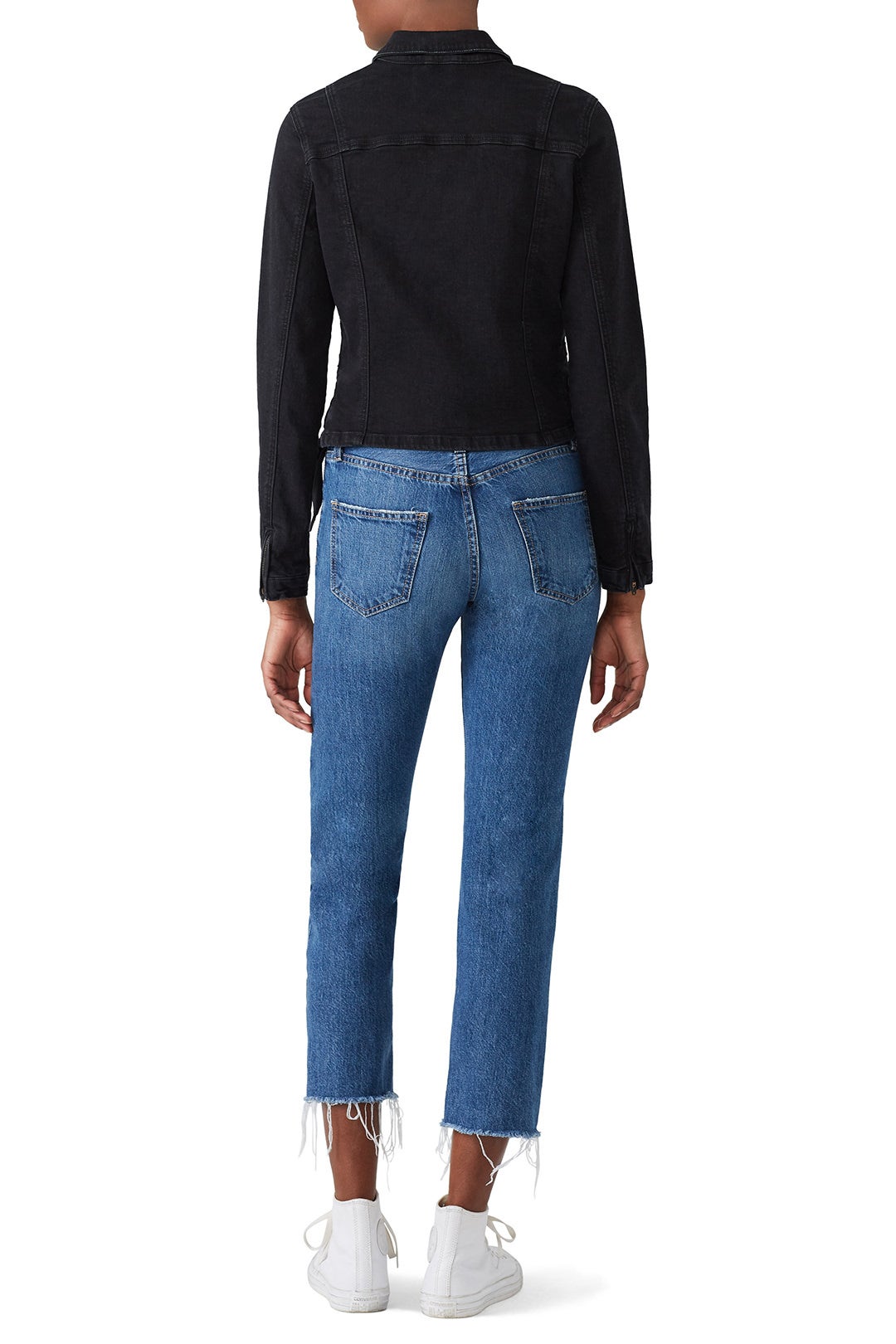 Lace Up Fitted Denim Jacket by Scotch & Soda 1