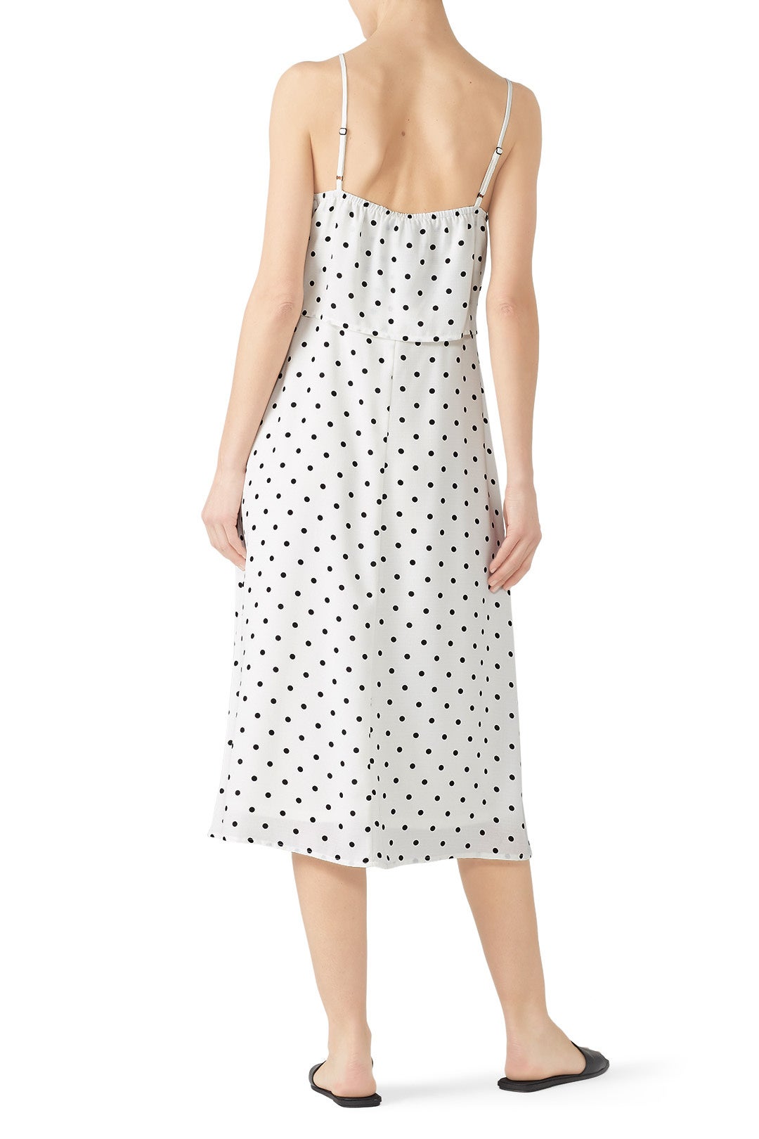 White Dotted Tie Front Dress by Slate & Willow 2