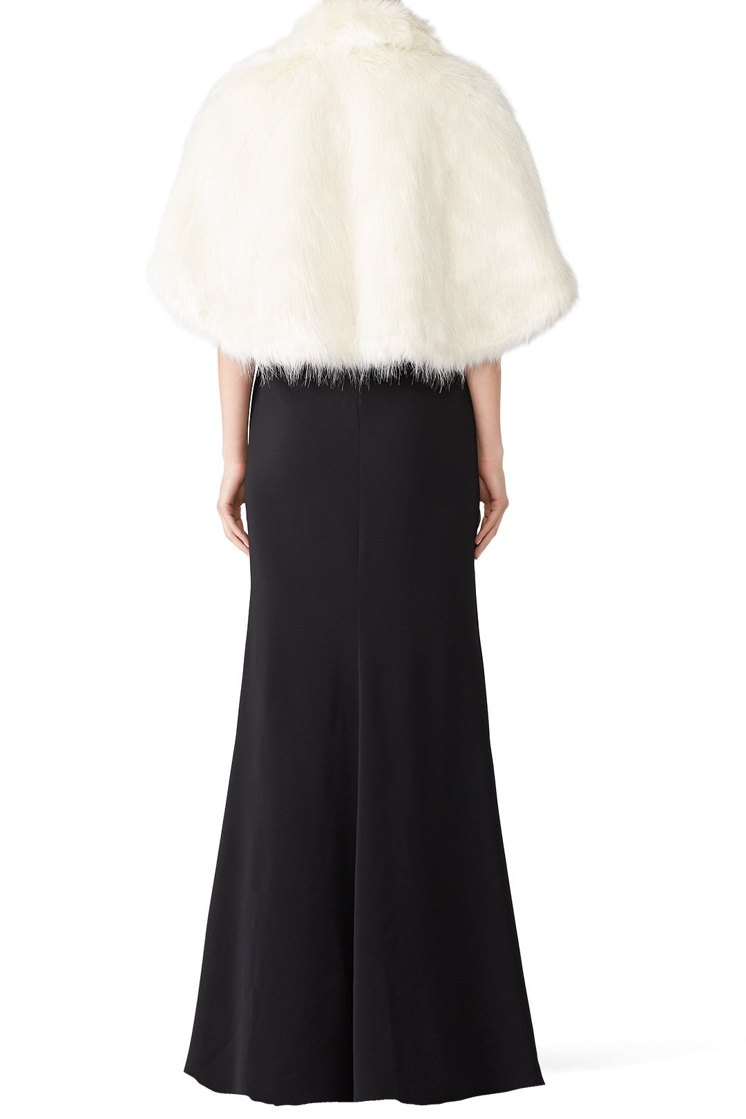 Ivory Camille Faux Fur Cape by Unreal Fur 1