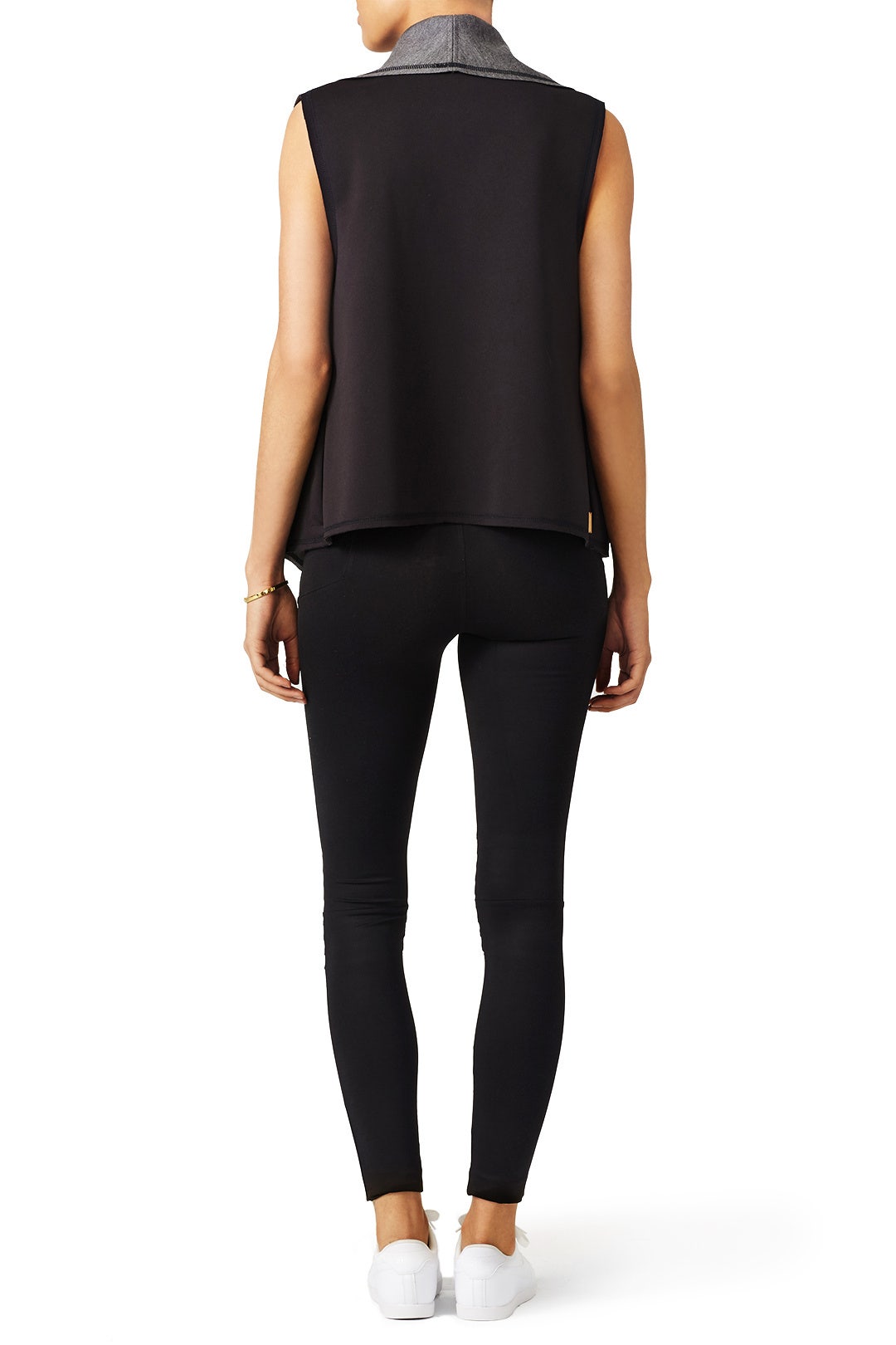 Heather Grey Draped Vest by ALALA 1