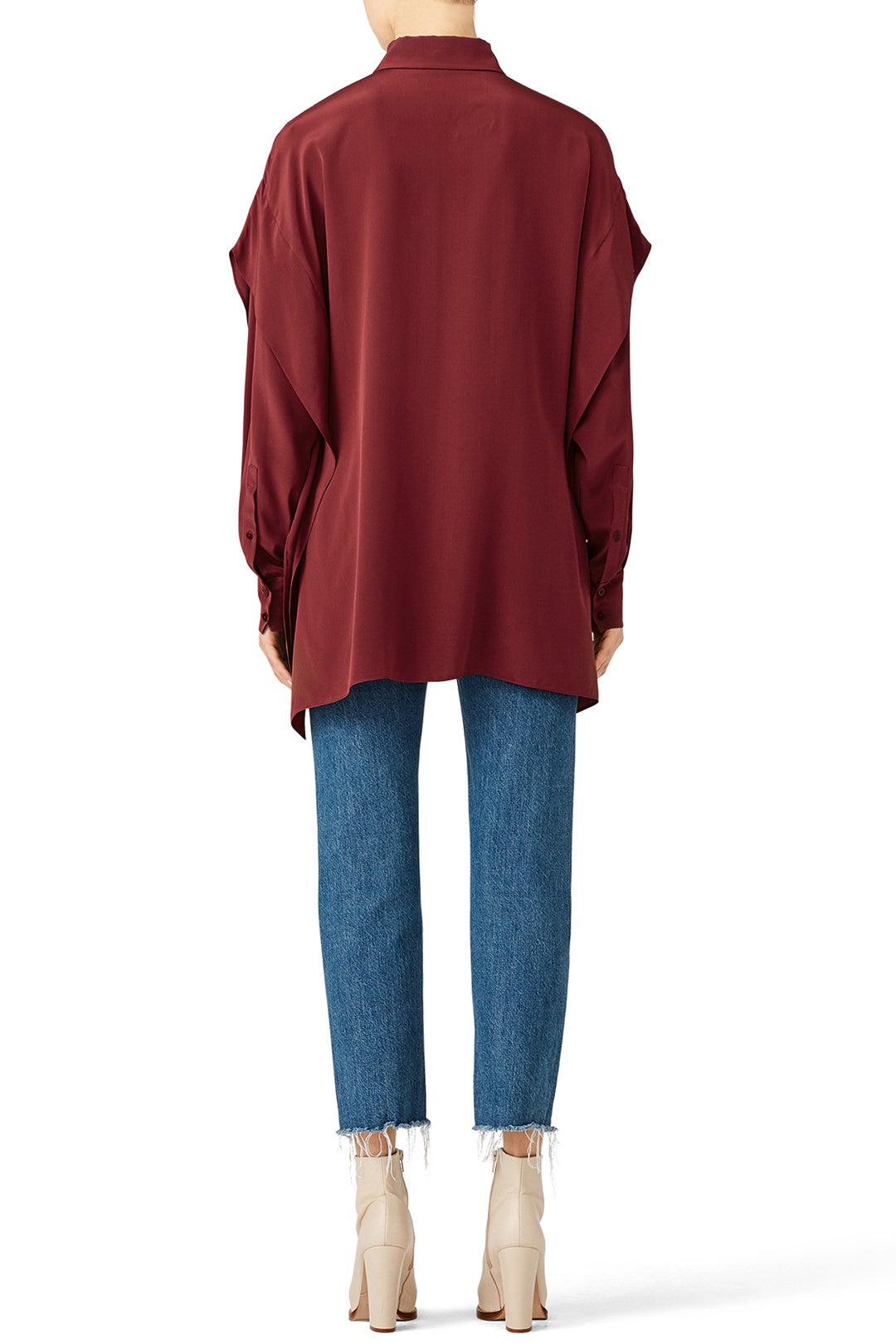 Bordeaux Button Down by Diane von Furstenberg 2