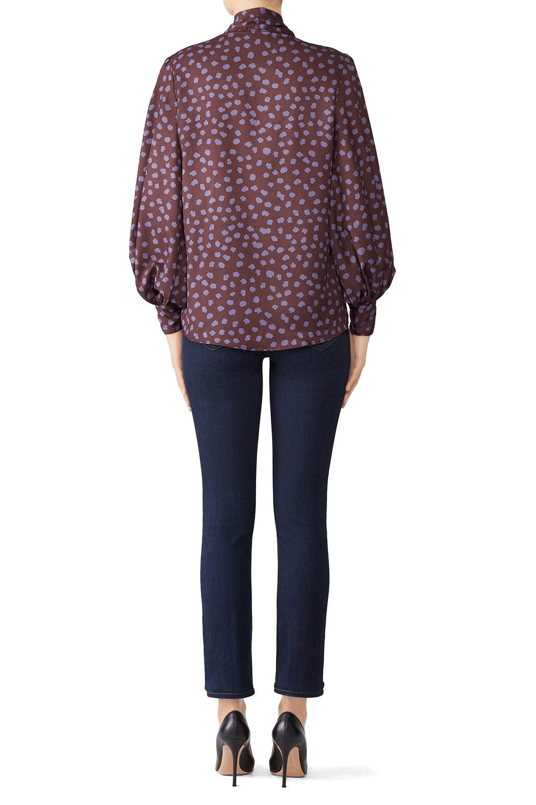 Maroon Dot Finley Blouse by Hunter Bell 1