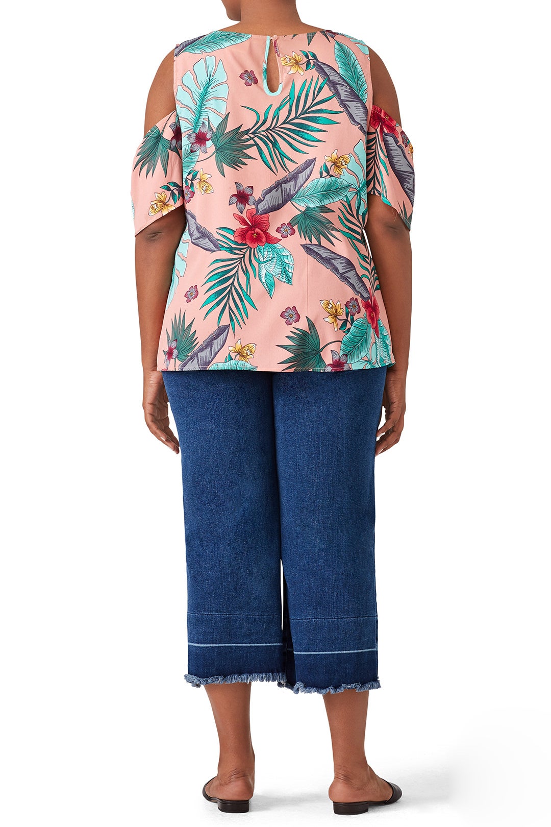 Tropical Cold Shoulder Top by JUNAROSE 2
