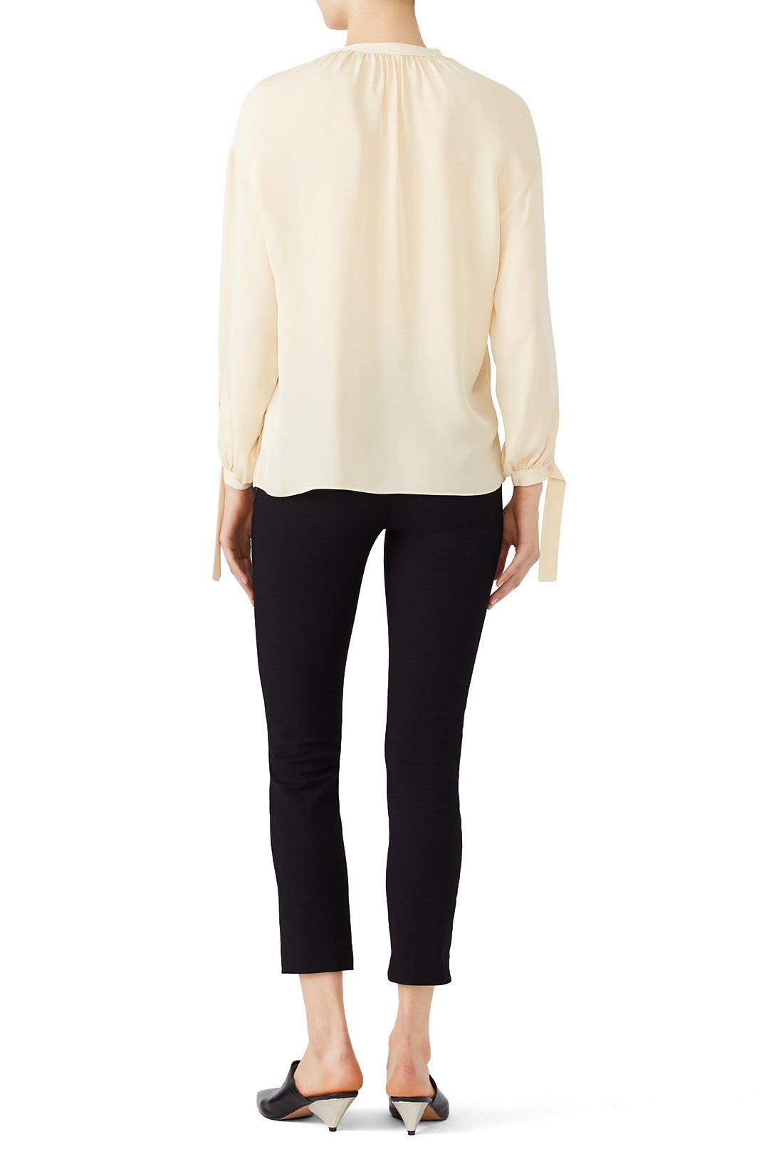 Cream Boet Blouse by VINCE. 2