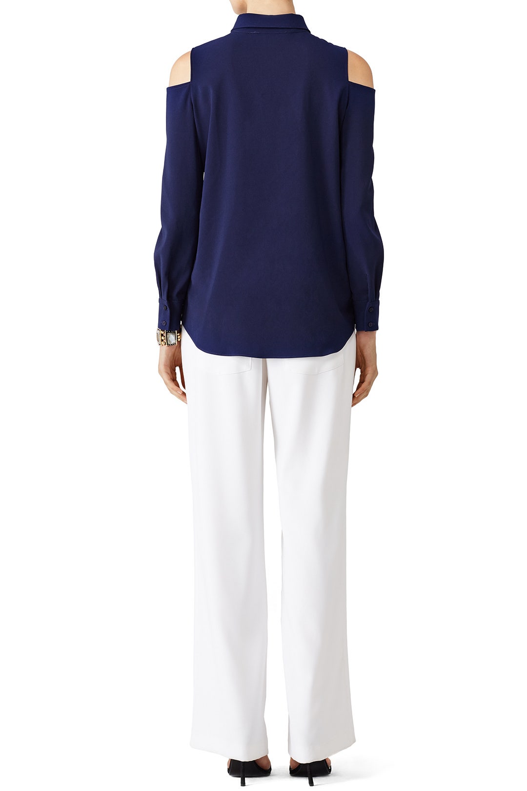 Navy Esme Blouse by Amanda Uprichard 1