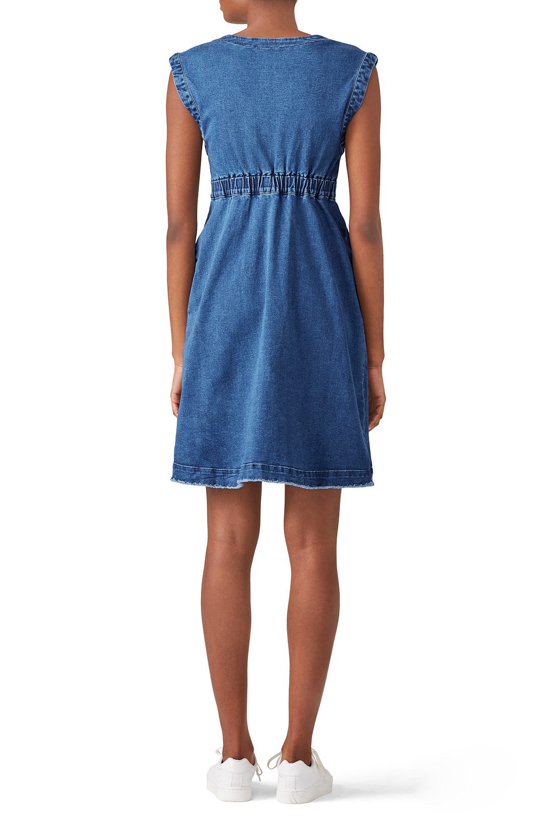 Zip Denim Maternity Dress by Ingrid & Isabel 1