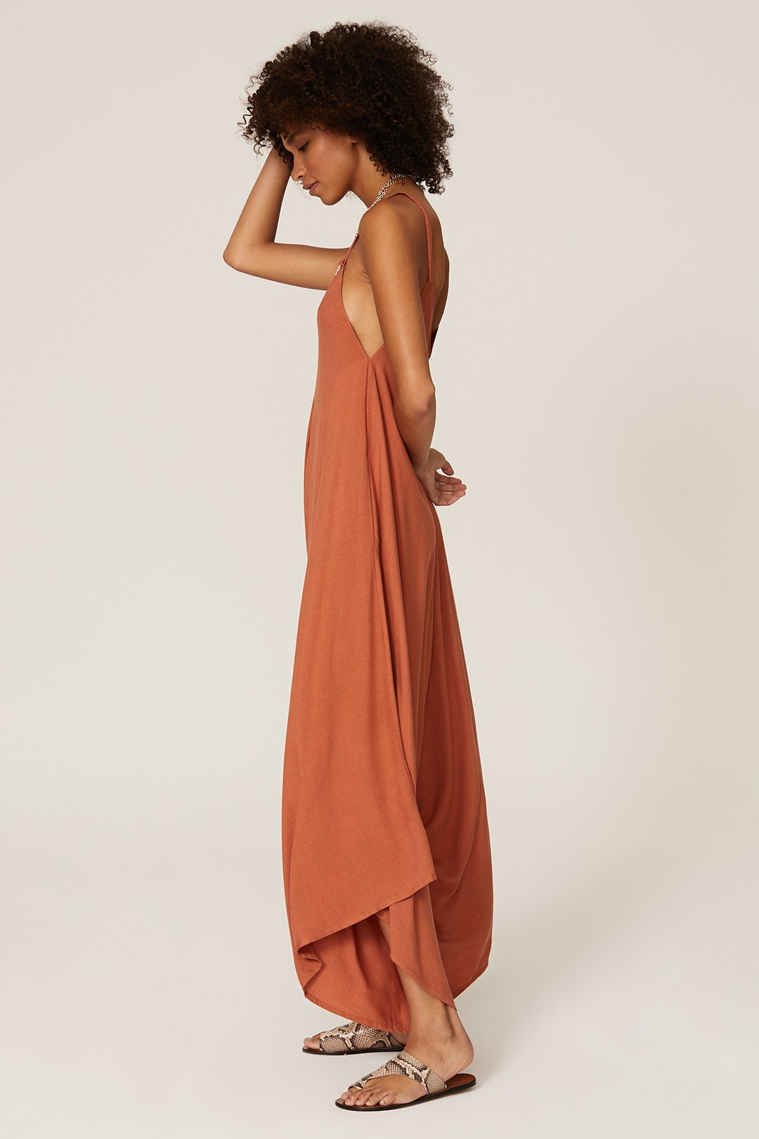 Rust Orange Boxy Jumpsuit by Kahindo 2