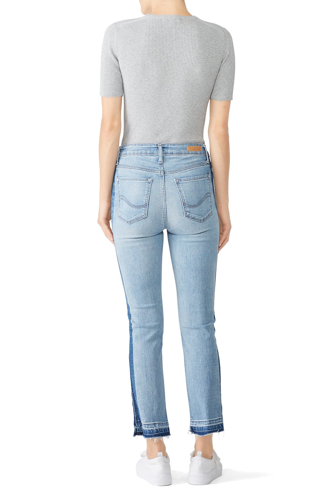 Two Tone Modern High Rise Crop Jeans by Sanctuary 1