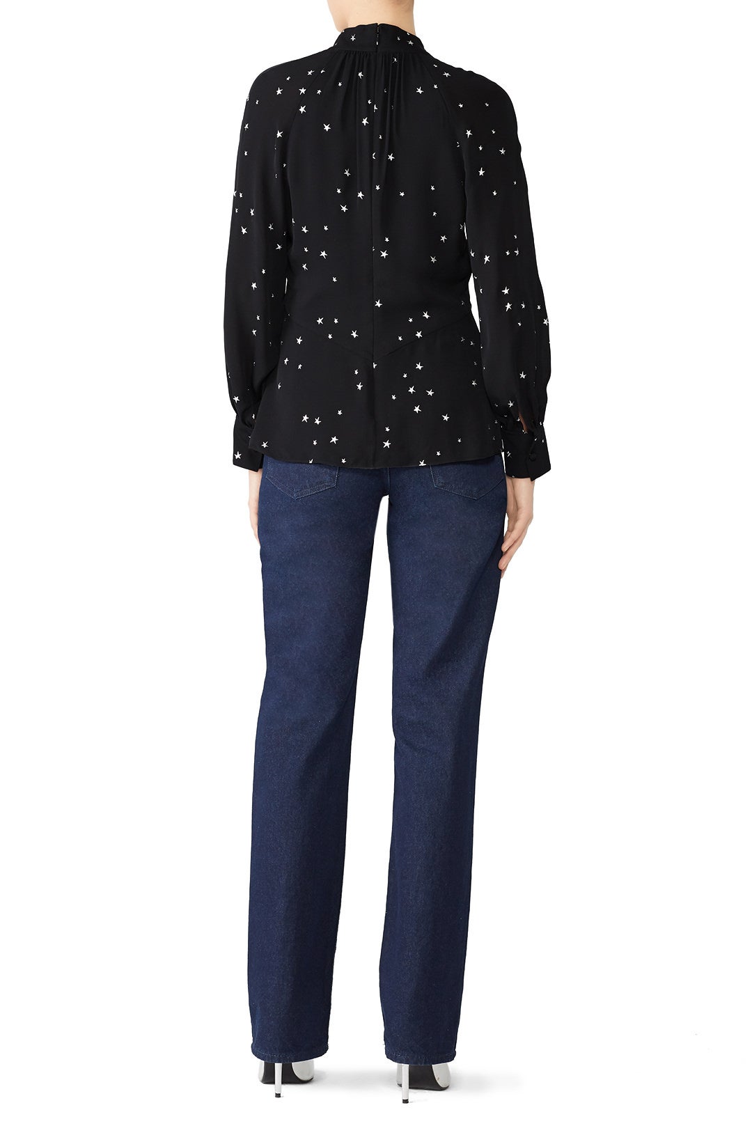 Stargazer Pleated Bow Blouse by Tory Burch 2