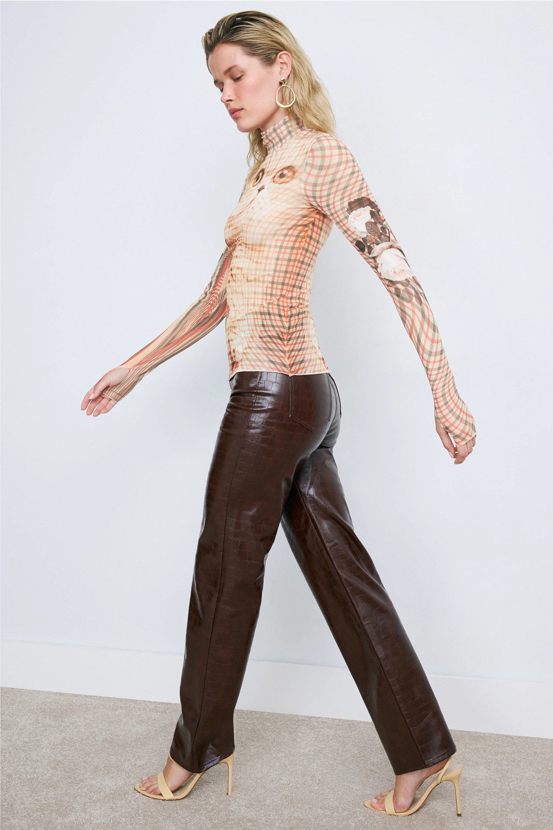 Zadie Cat Power Mesh Long Sleeve Top by AFRM 1