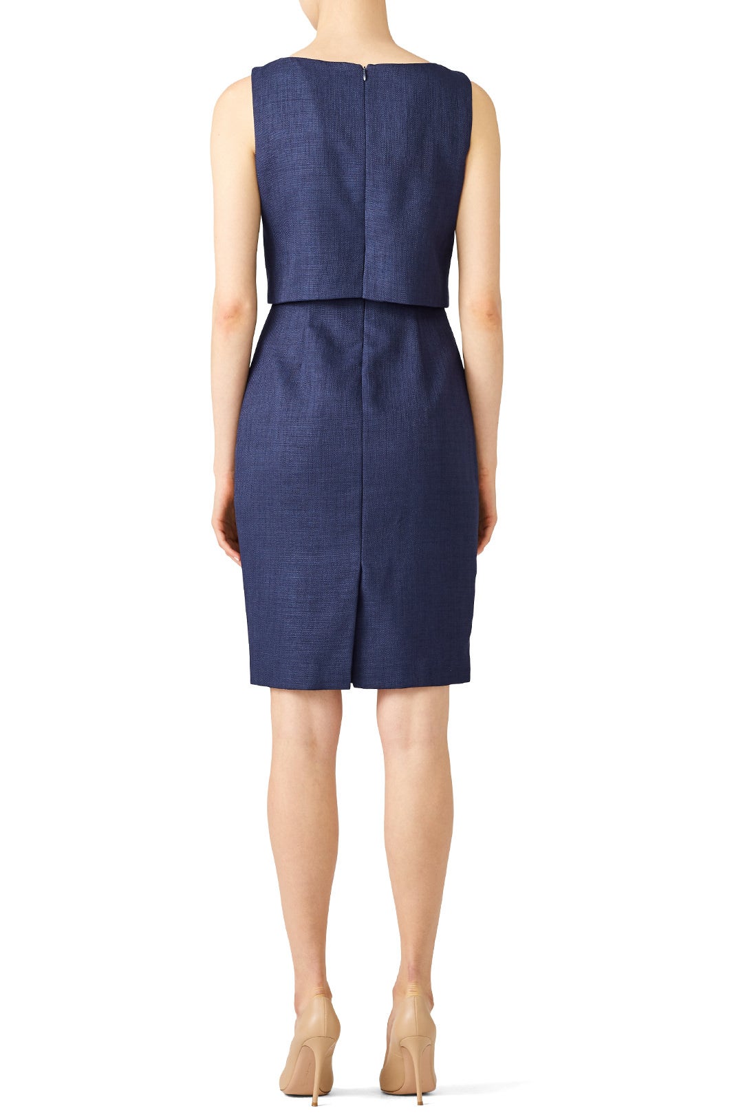 Navy Grommet Sheath by Badgley Mischka 2