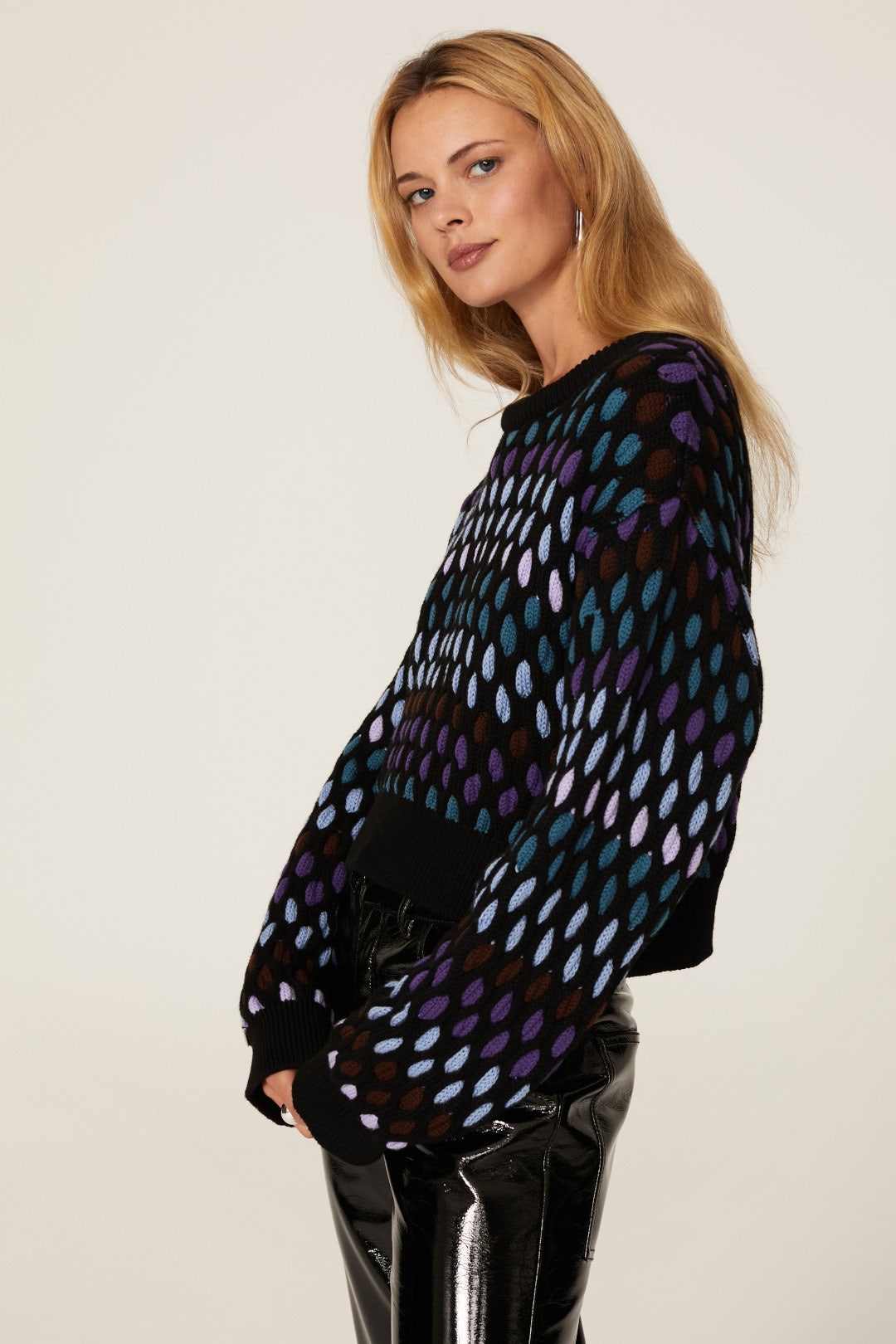 Cropped Polka Dot Sweater by Koché 1