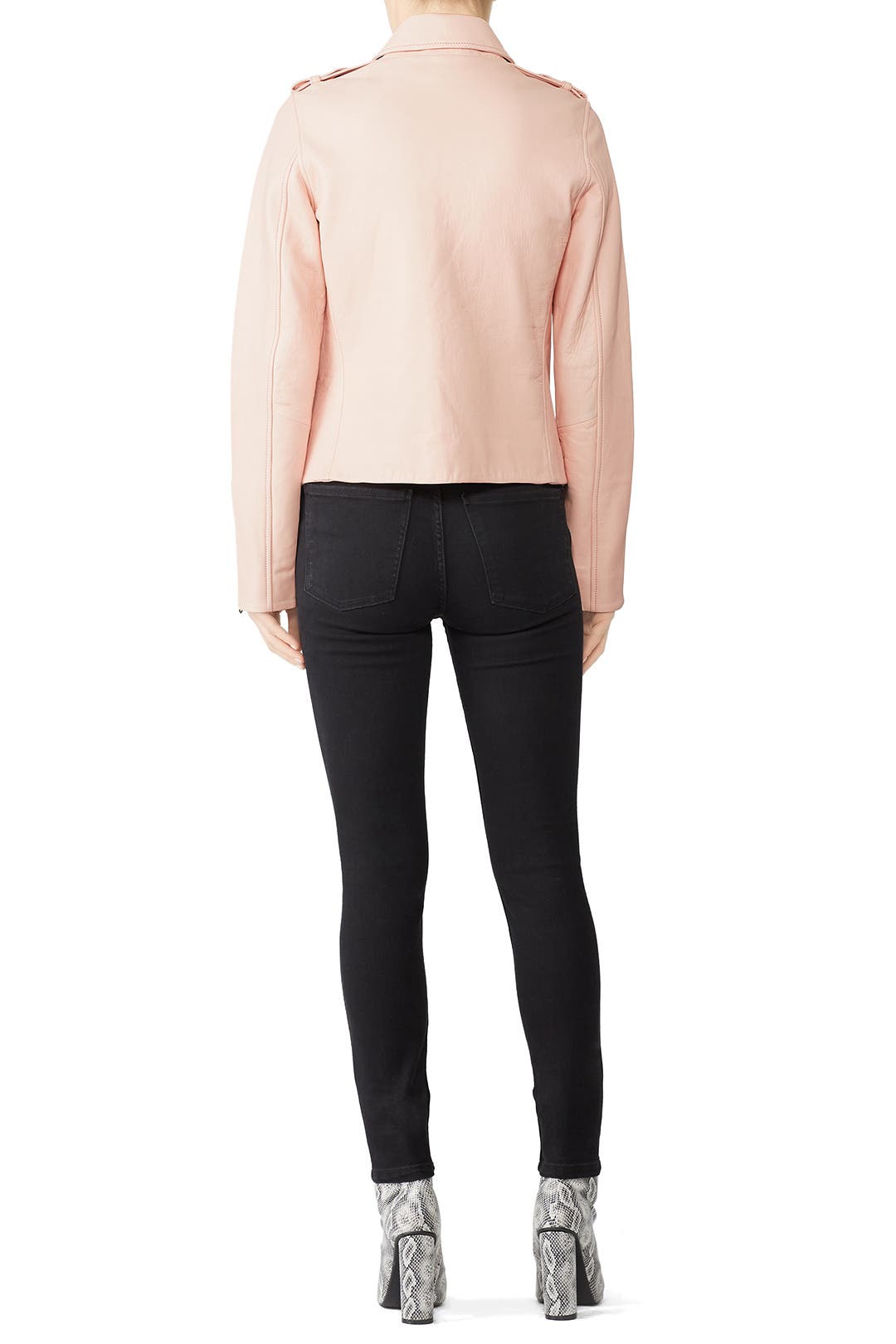 Pink Bonded Leather Jacket by Scotch & Soda | Rent the