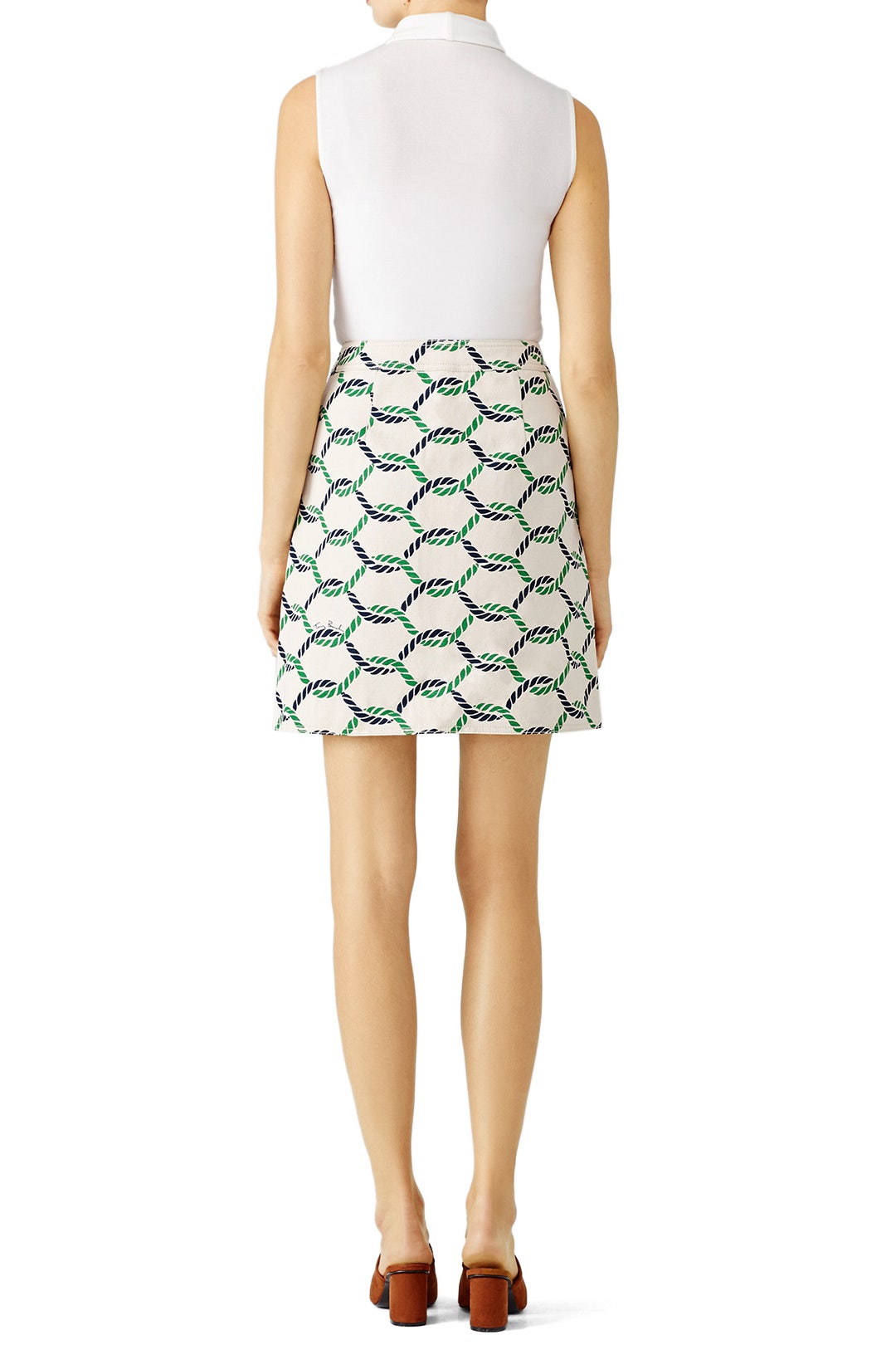 Green Printed Pier Skirt by Tory Burch 1
