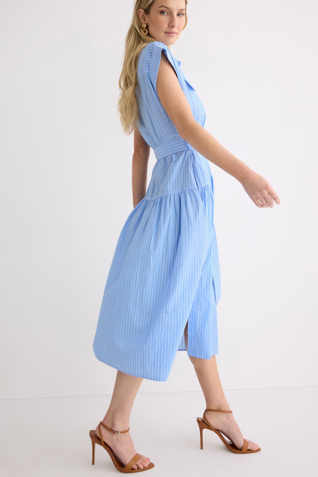 Cap Sleeve Collared Midi Dress by Derek Lam 10 Crosby x RTR | Rent