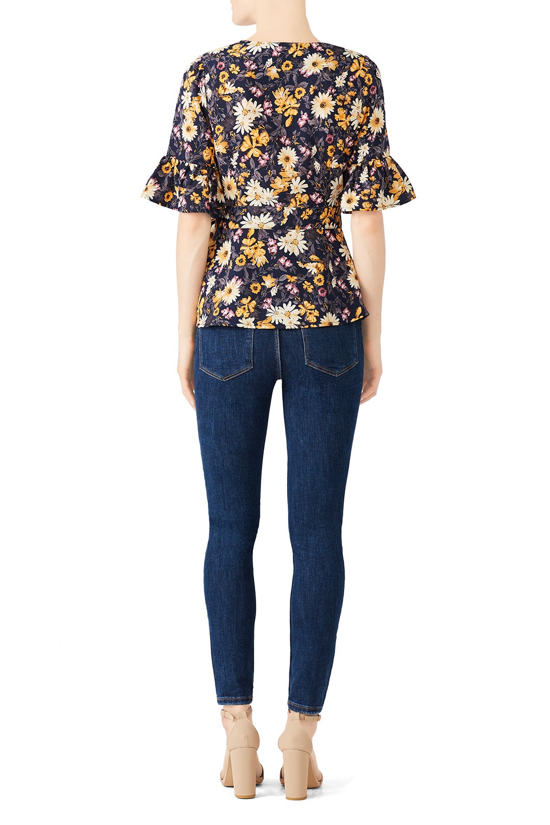 Ruffle Sleeve Wrap Top by J.O.A. 1