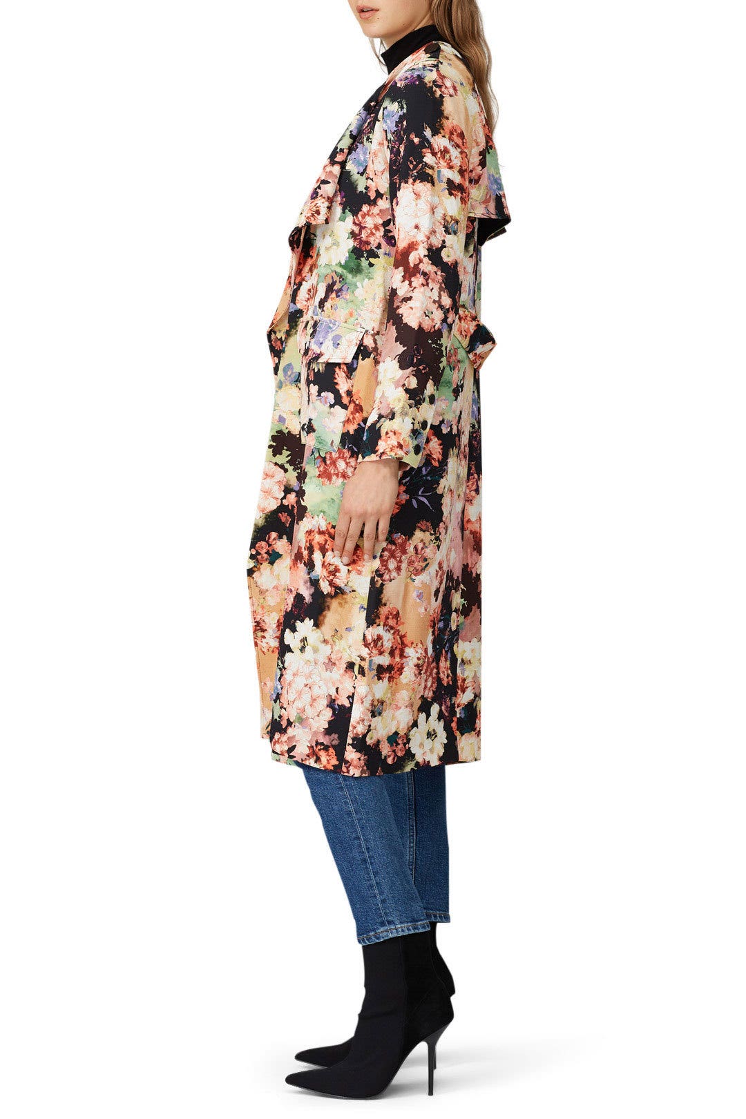 Dark Floral Duster Jacket by Badgley Mischka 1