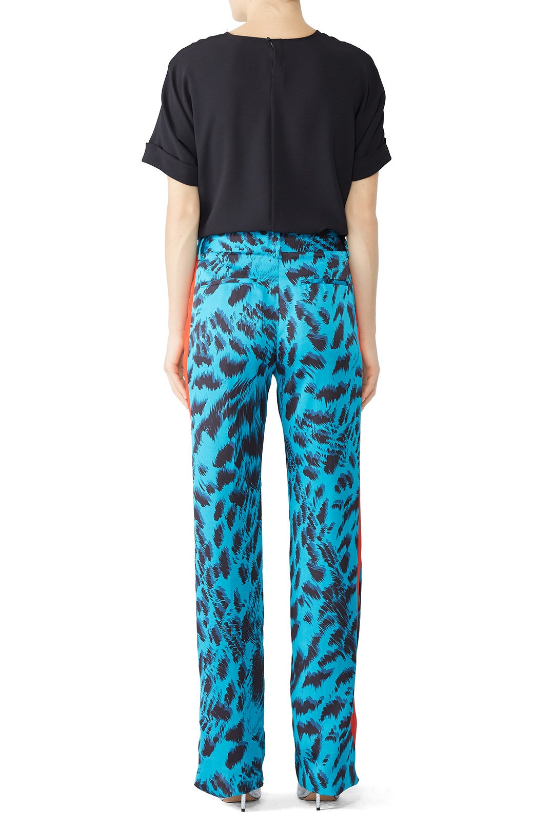 Striped Animal Print Pants by MSGM 1