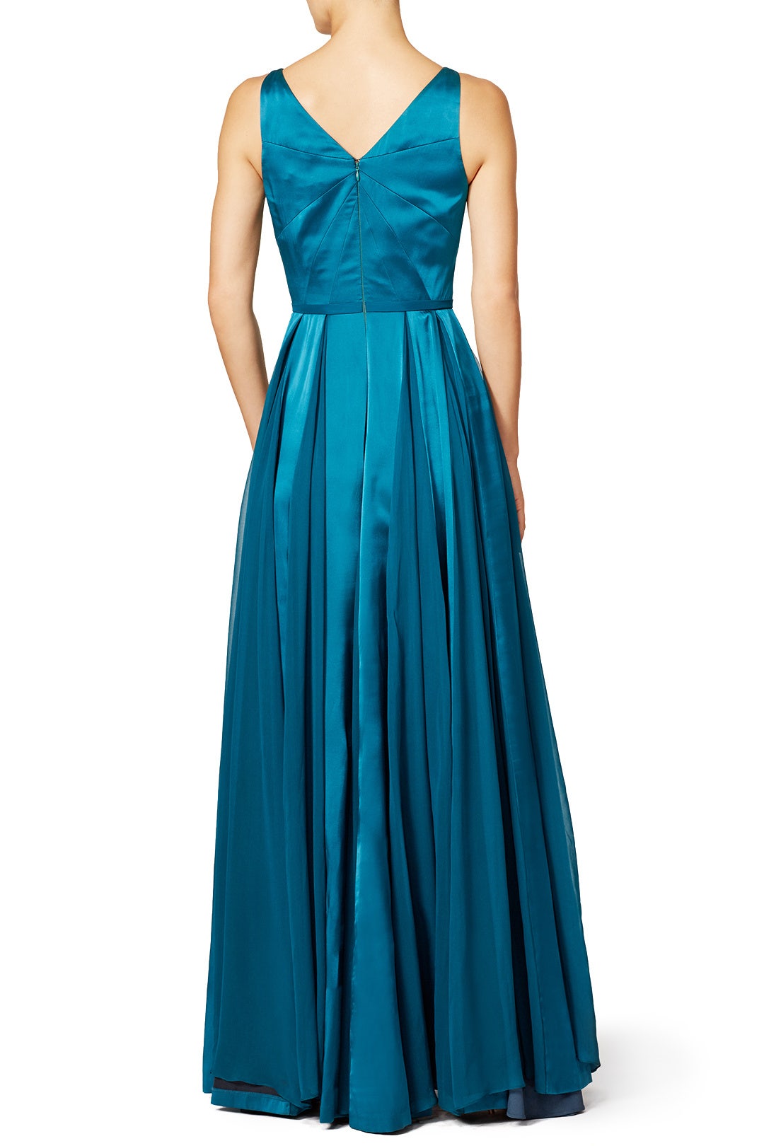 Teal Twirl Gown by HALSTON 1