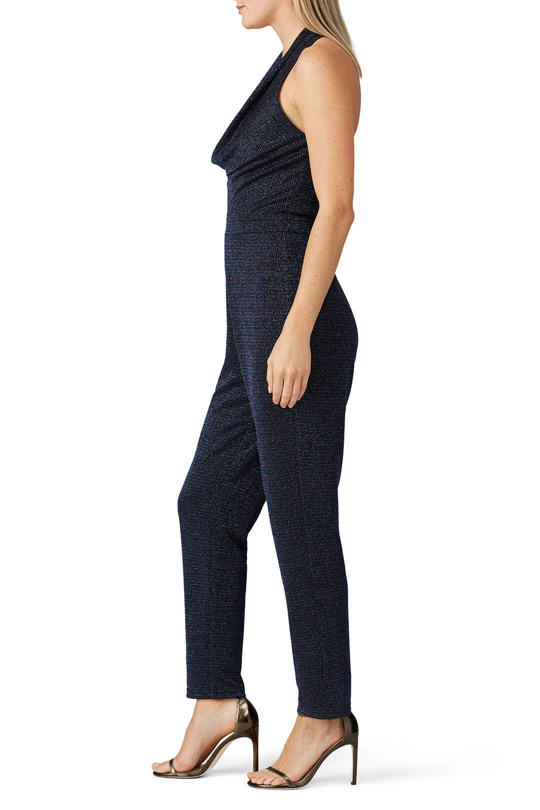 Navy Cowl Neck Jumpsuit by Harlyn 1