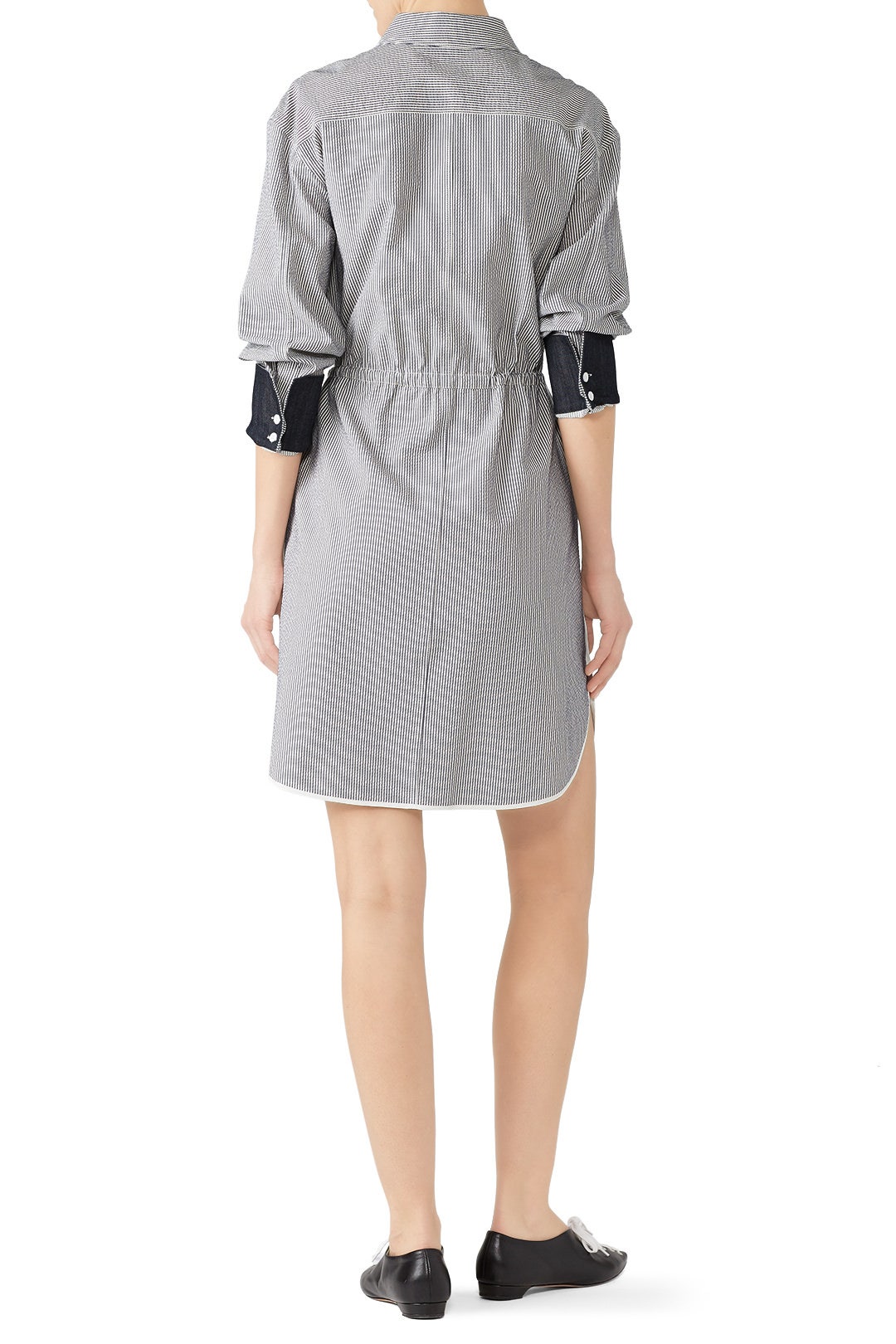 Stripe Seersucker Shirtdress by Jason Wu 2