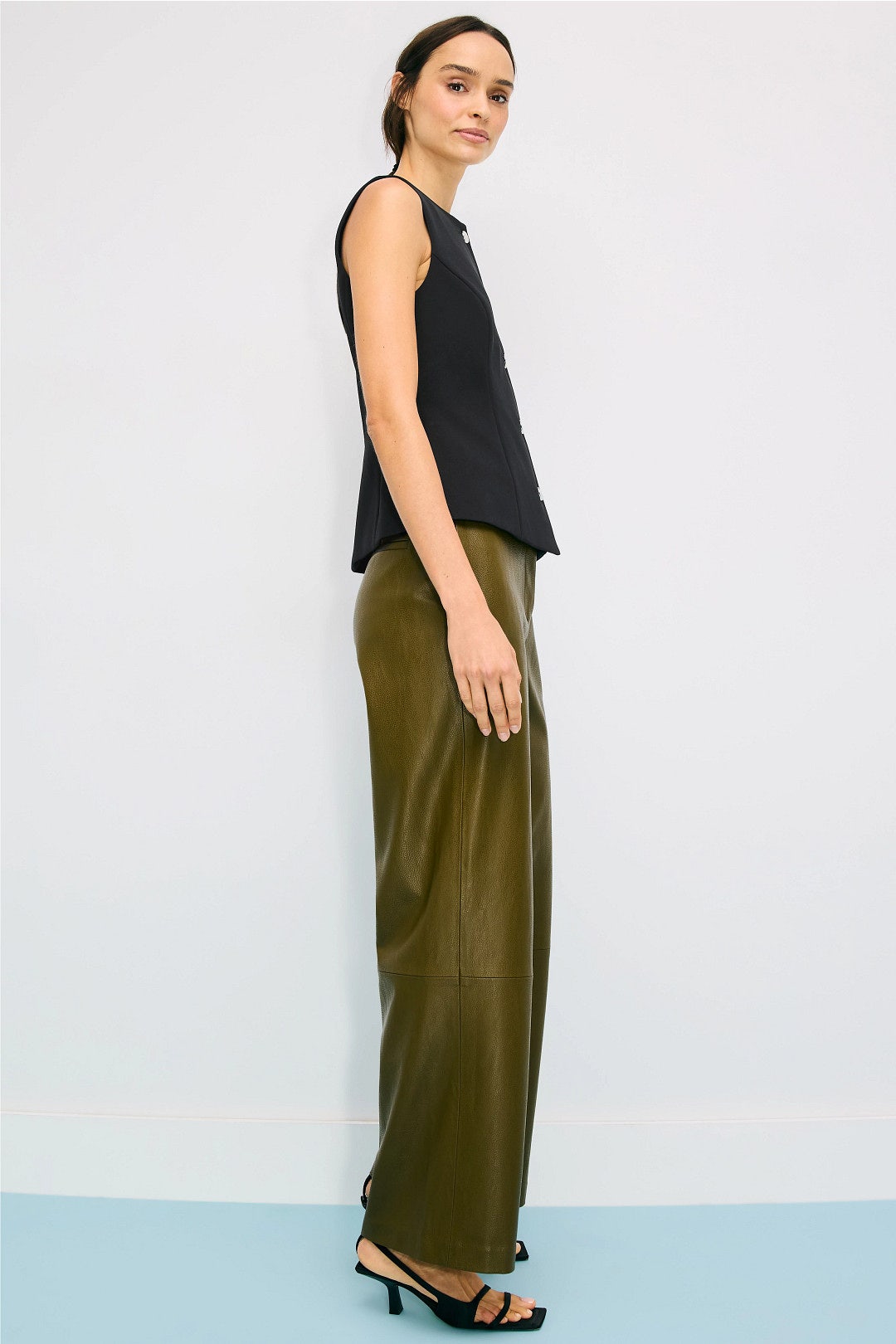 Accent Button Crew Neck Vest by Rosetta Getty x RTR 1