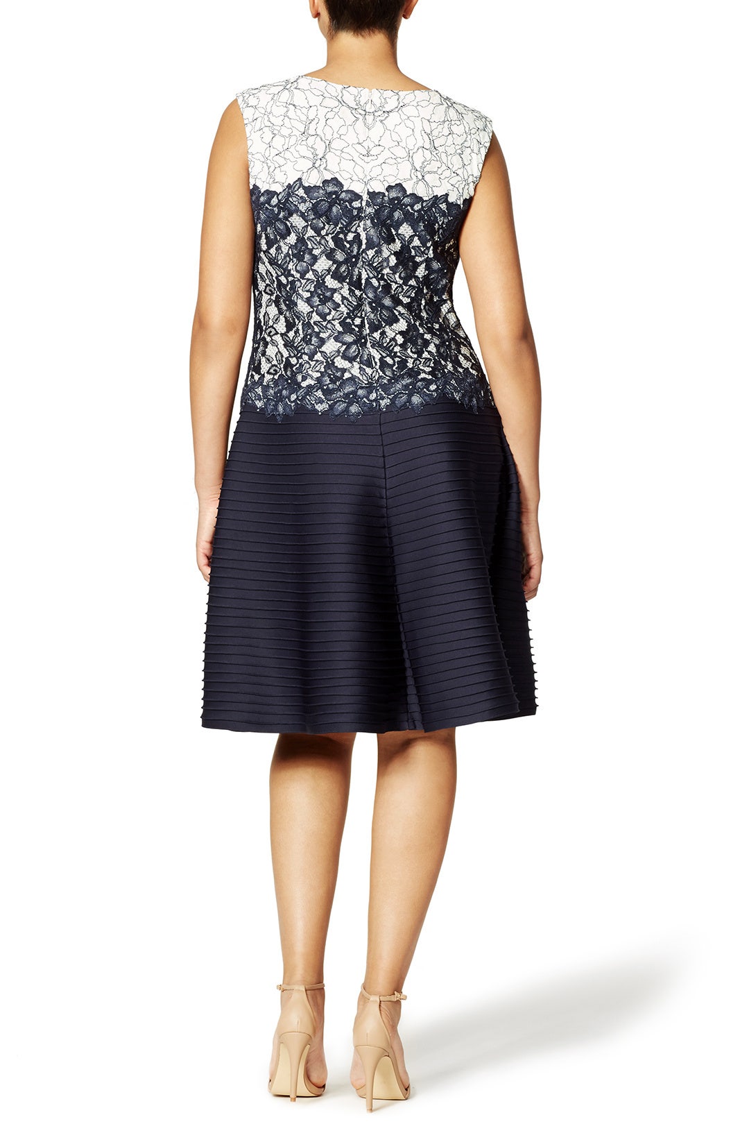 Navy Notes Dress by Tadashi Shoji 1