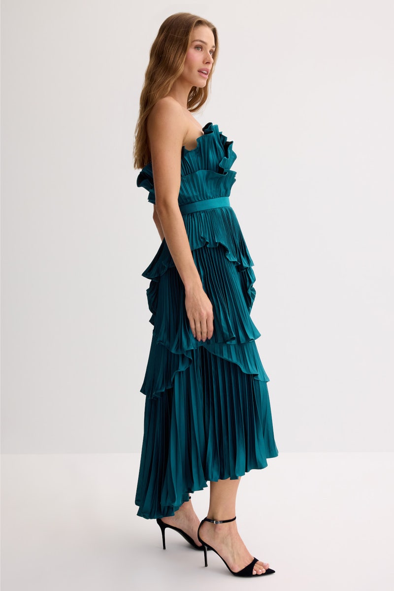 Judah Scallop Pleated Dress by AMUR - Photo 1