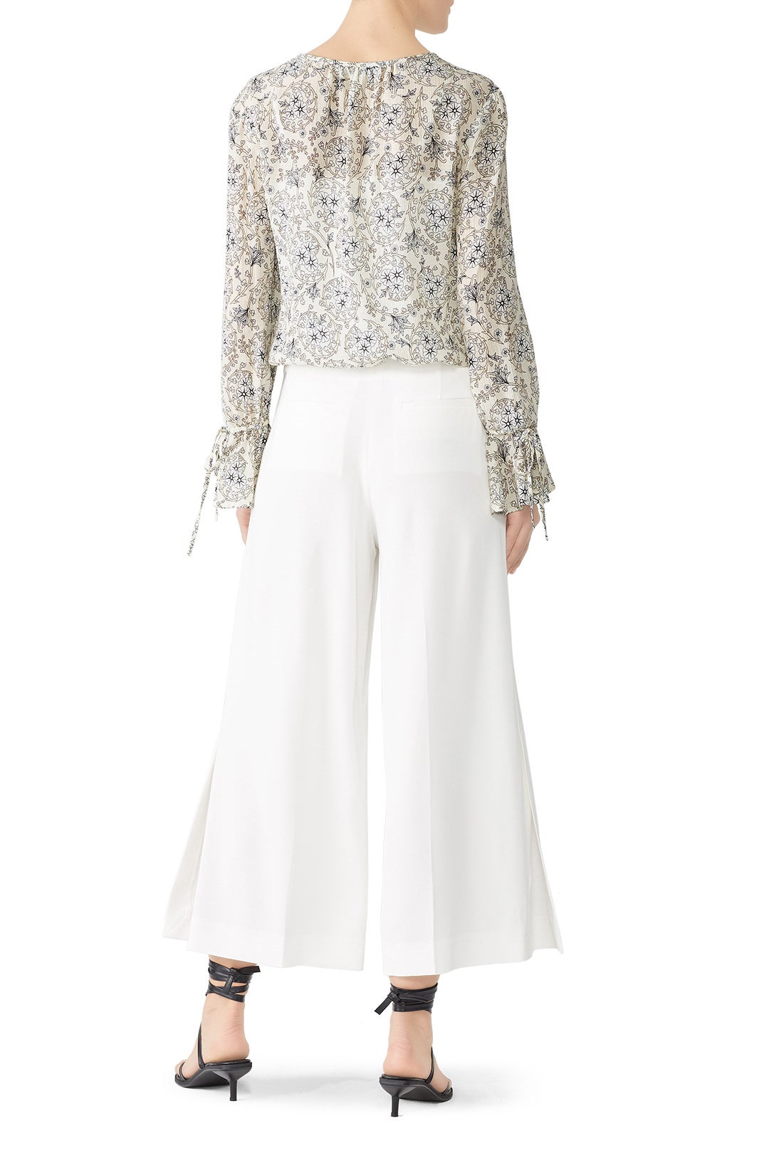 Collarless Bell Sleeve Blouse by Derek Lam 10 Crosby 2