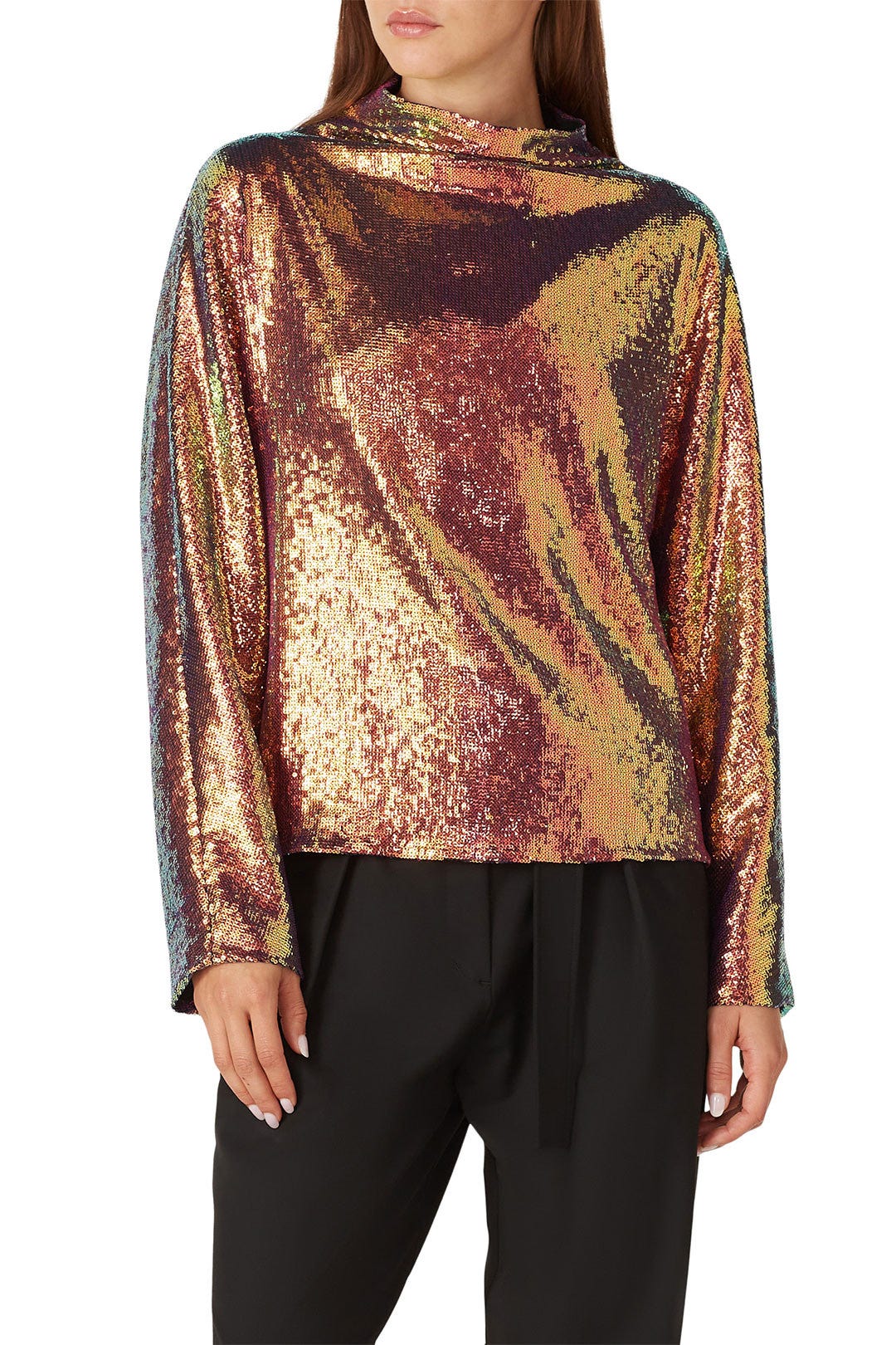 Sequin Dolman Top by LAPOINTE 1