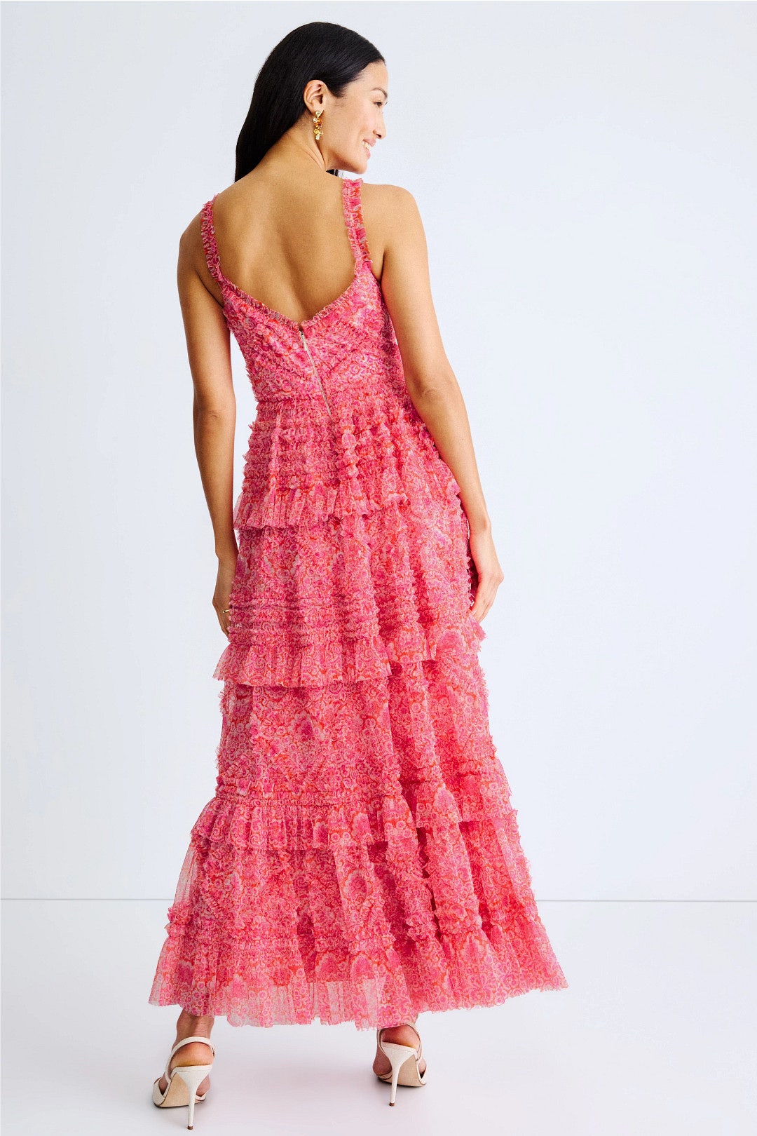 Floral Mesh Gown by Ieena for Mac Duggal 2