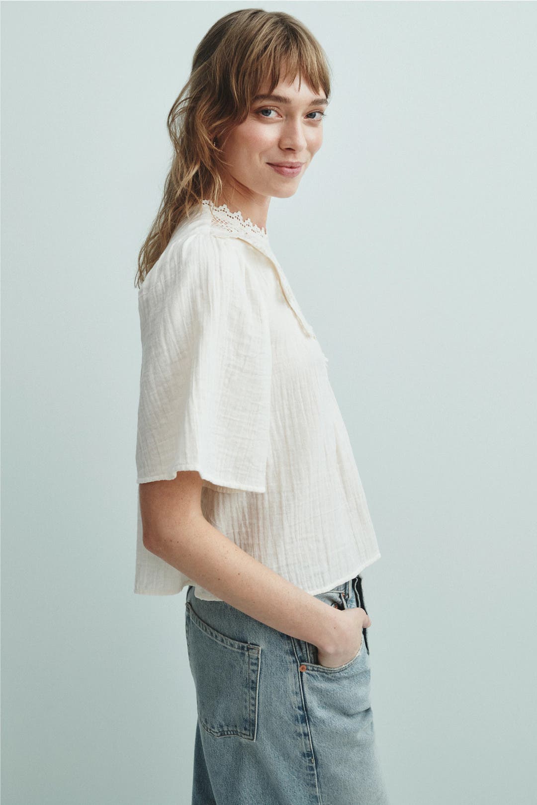 Lace Neck Top by Sea NY x RTR | Rent the Runway