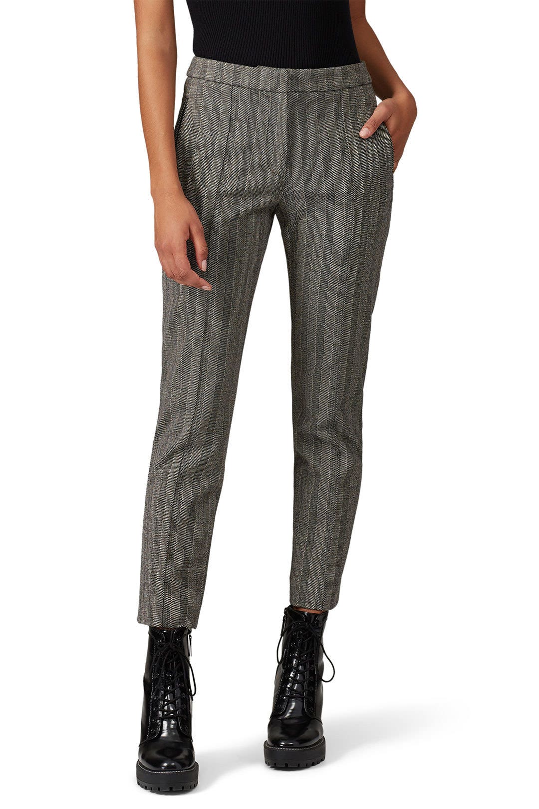 Grey Striped Trousers by Derek Lam 10 Crosby x RTR 1